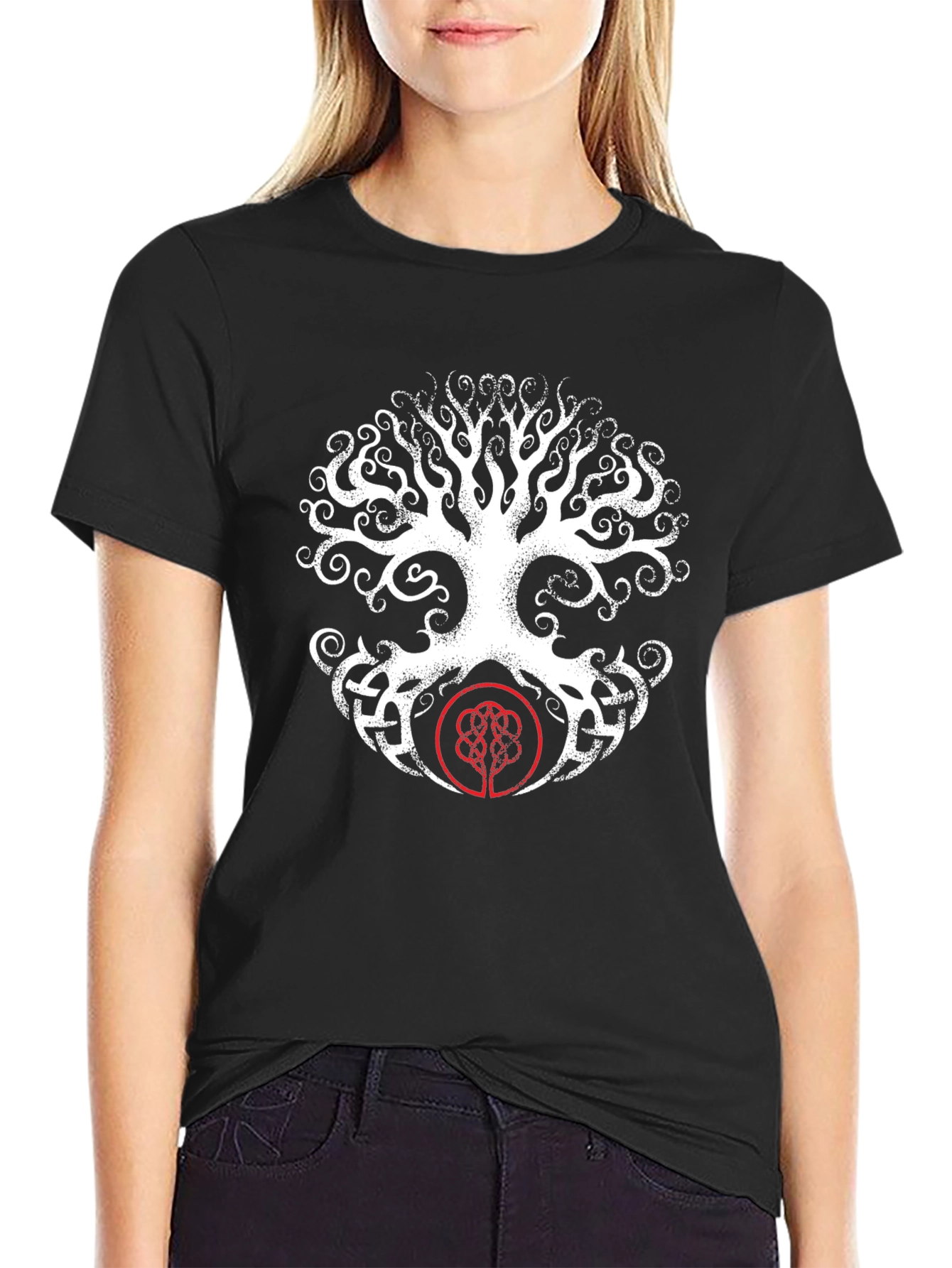 Yggdrasil Tree of Life Graphic Tee - Black