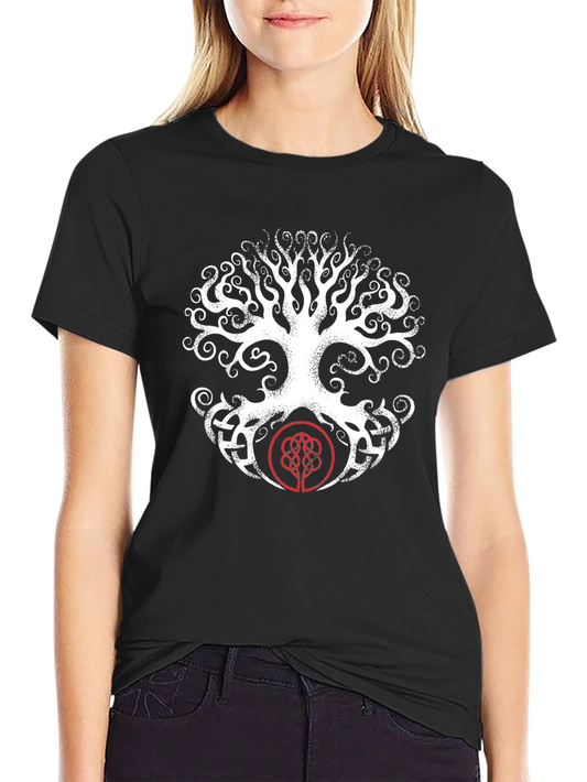 Yggdrasil Tree of Life Graphic Tee - Black