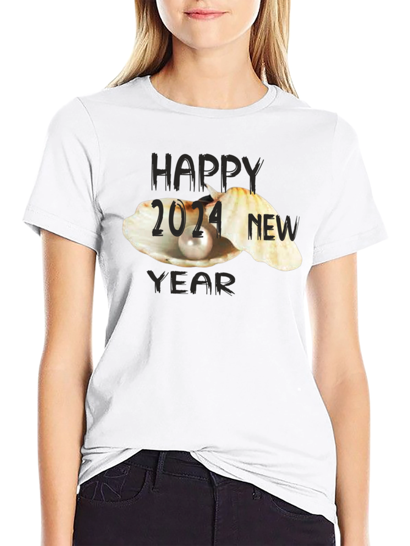 Happy New Year 2024 Black T-Shirt