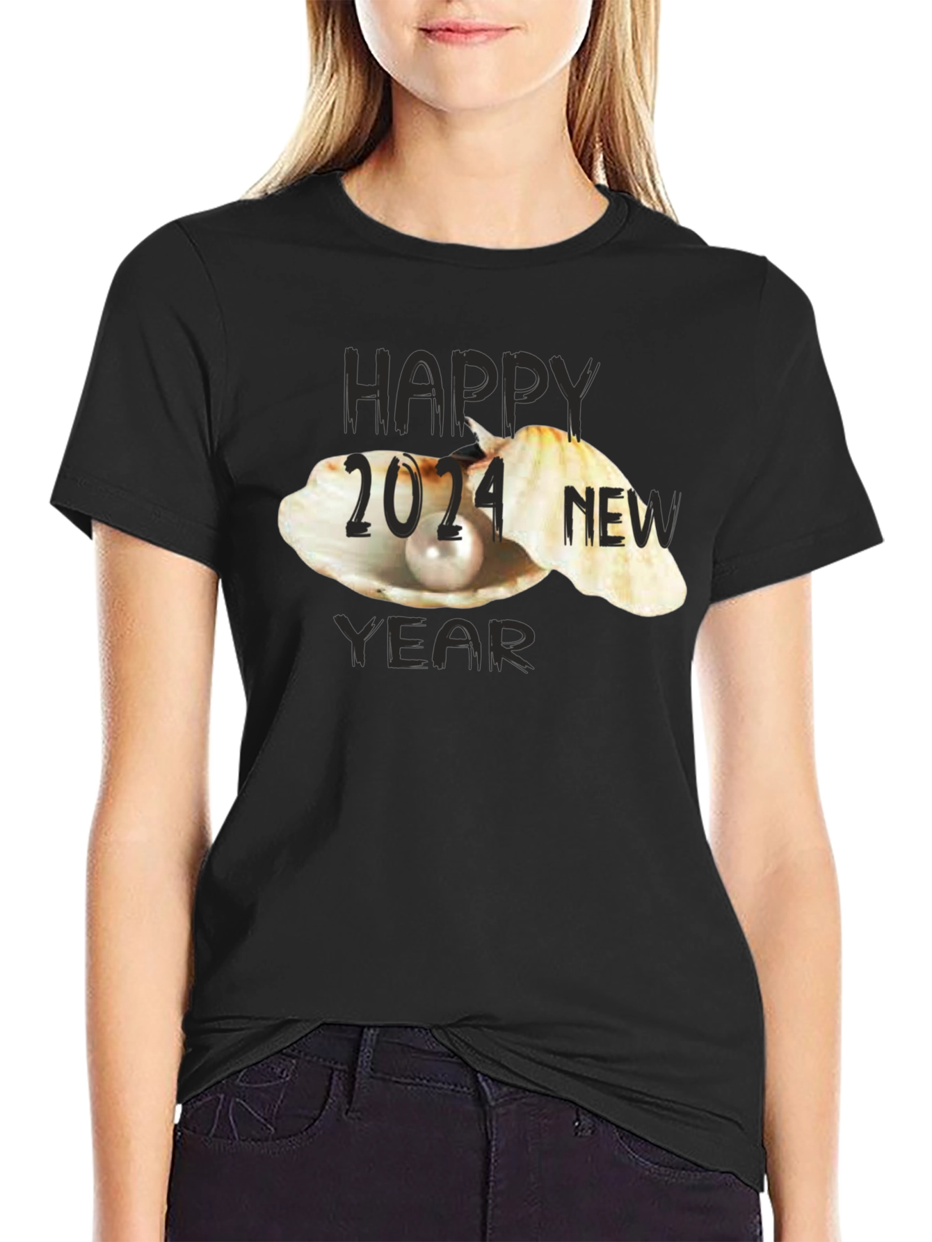 Happy New Year 2024 Black T-Shirt