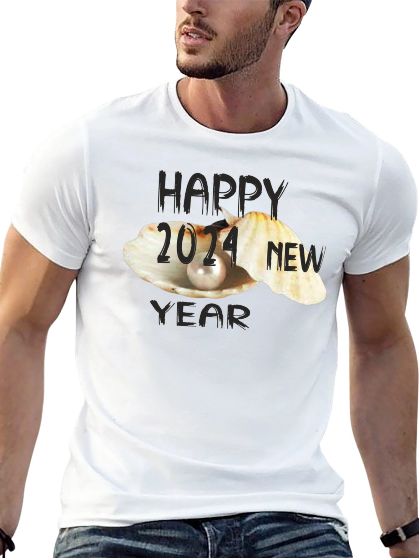 Happy New Year 2024 Black T-Shirt