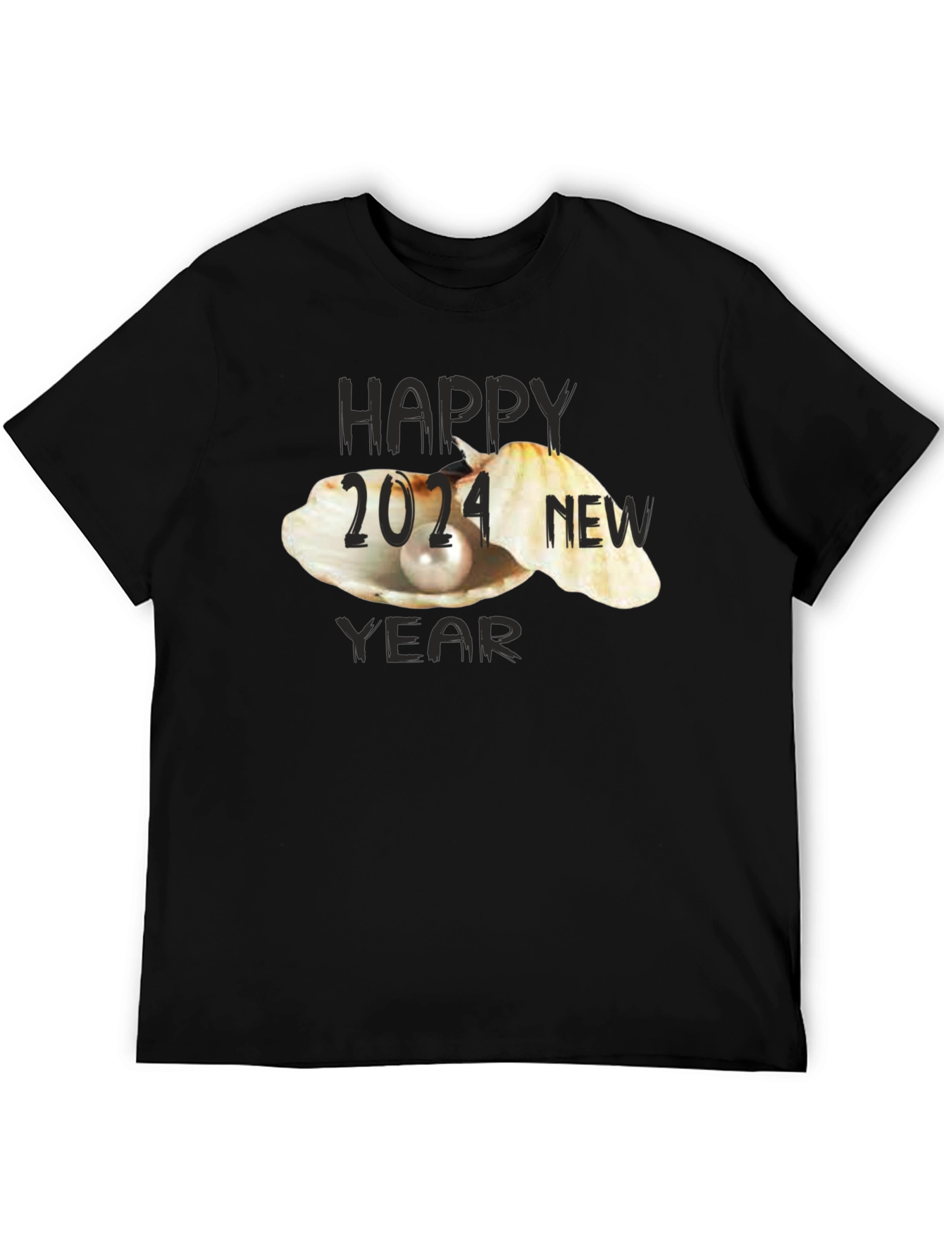 Happy New Year 2024 Black T-Shirt