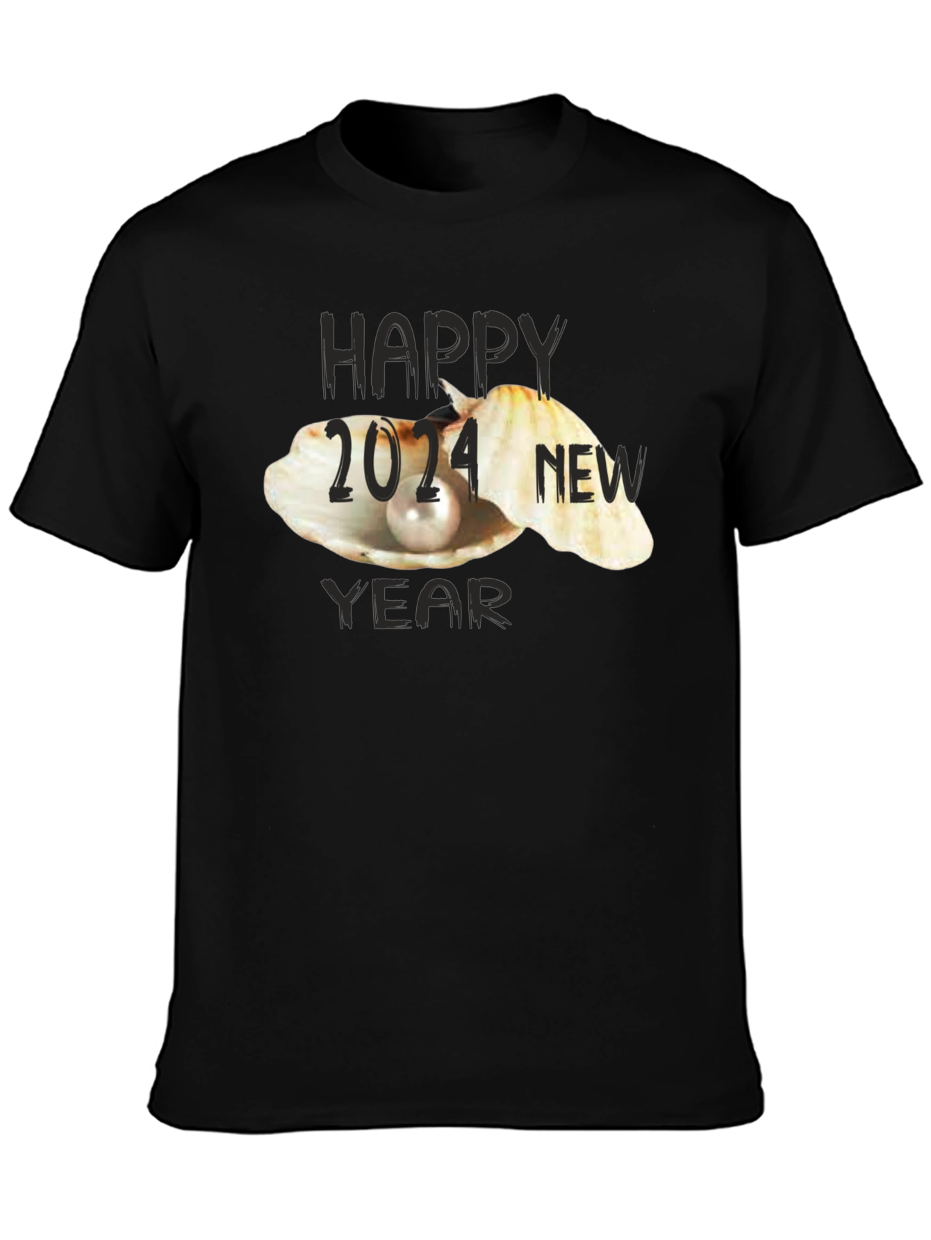 Happy New Year 2024 Black T-Shirt