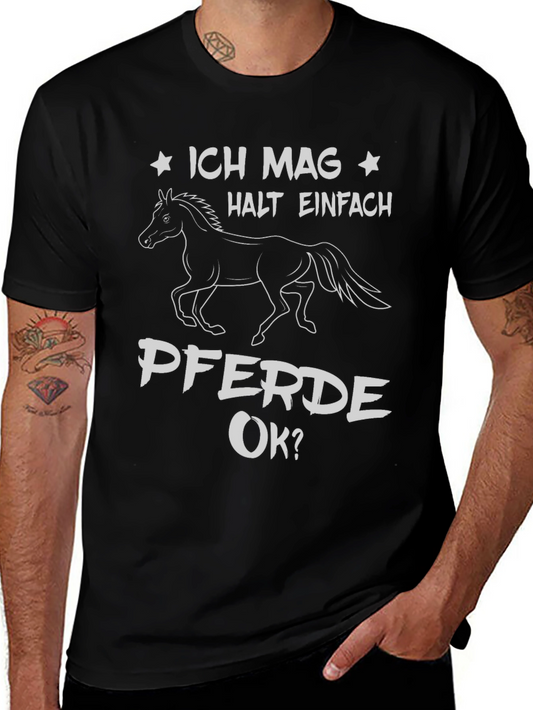 Ich Mag Pferde OK? Black T-Shirt