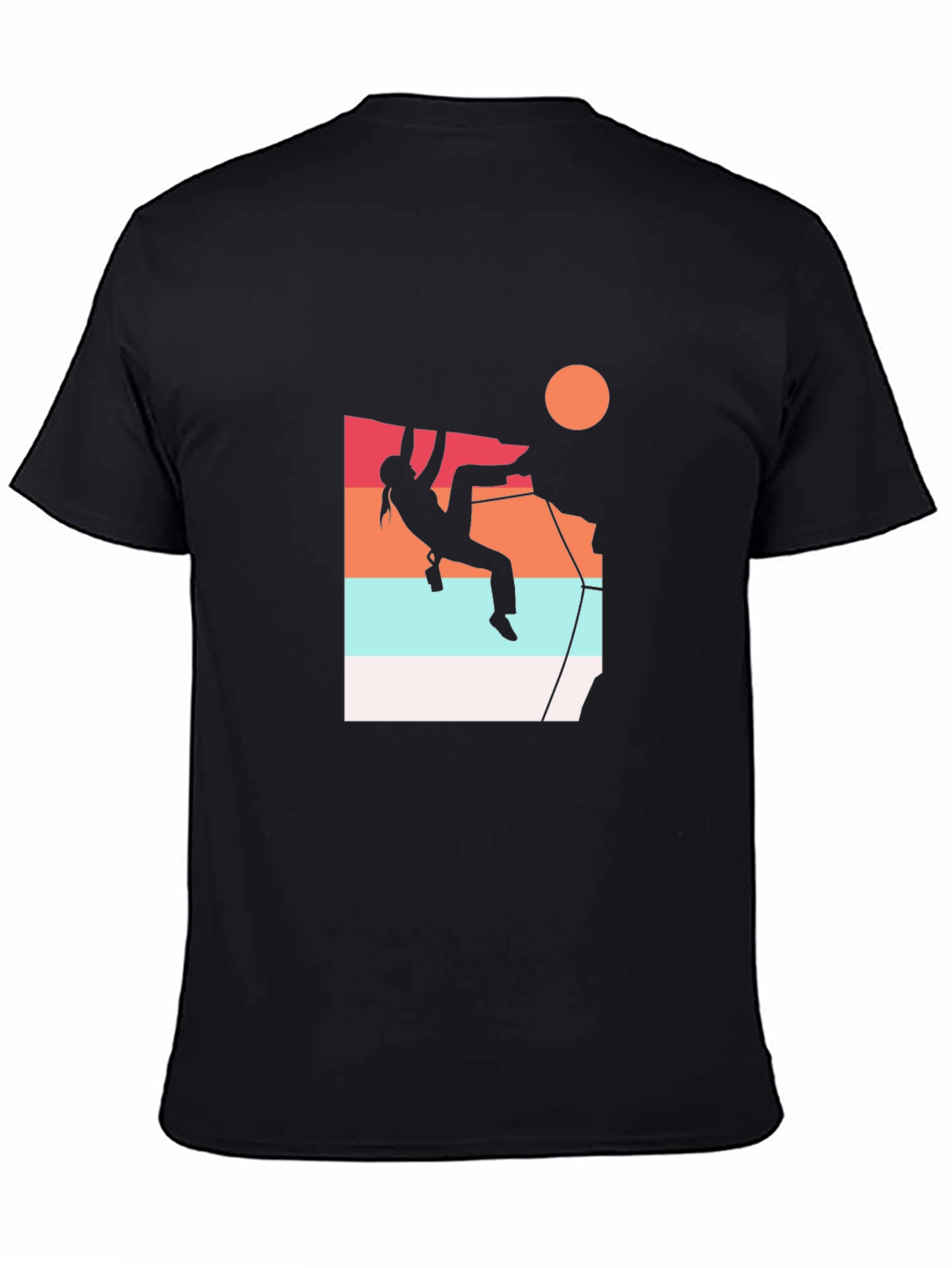 Climbing Silhouette Graphic Tee - Black