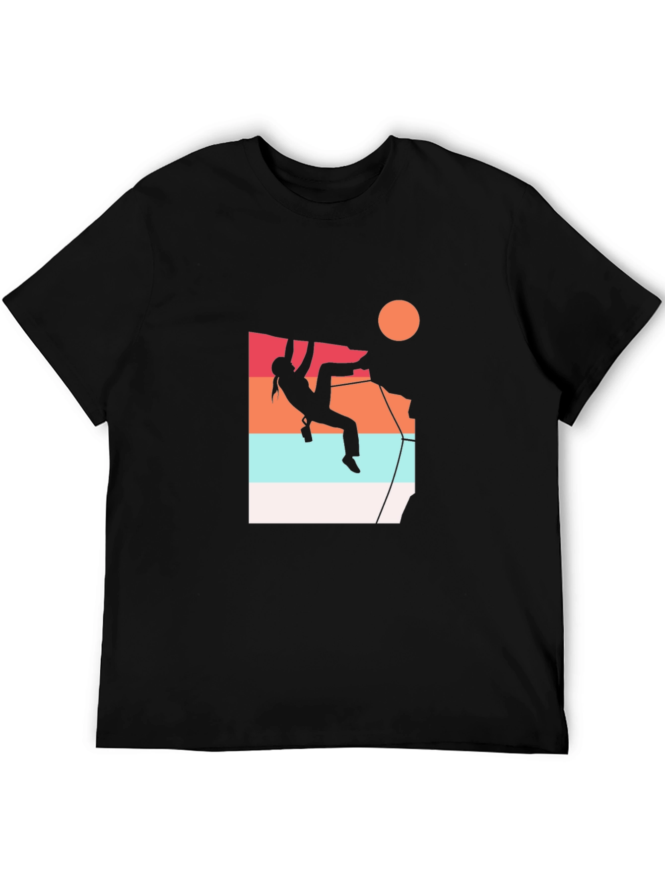 Climbing Silhouette Graphic Tee - Black