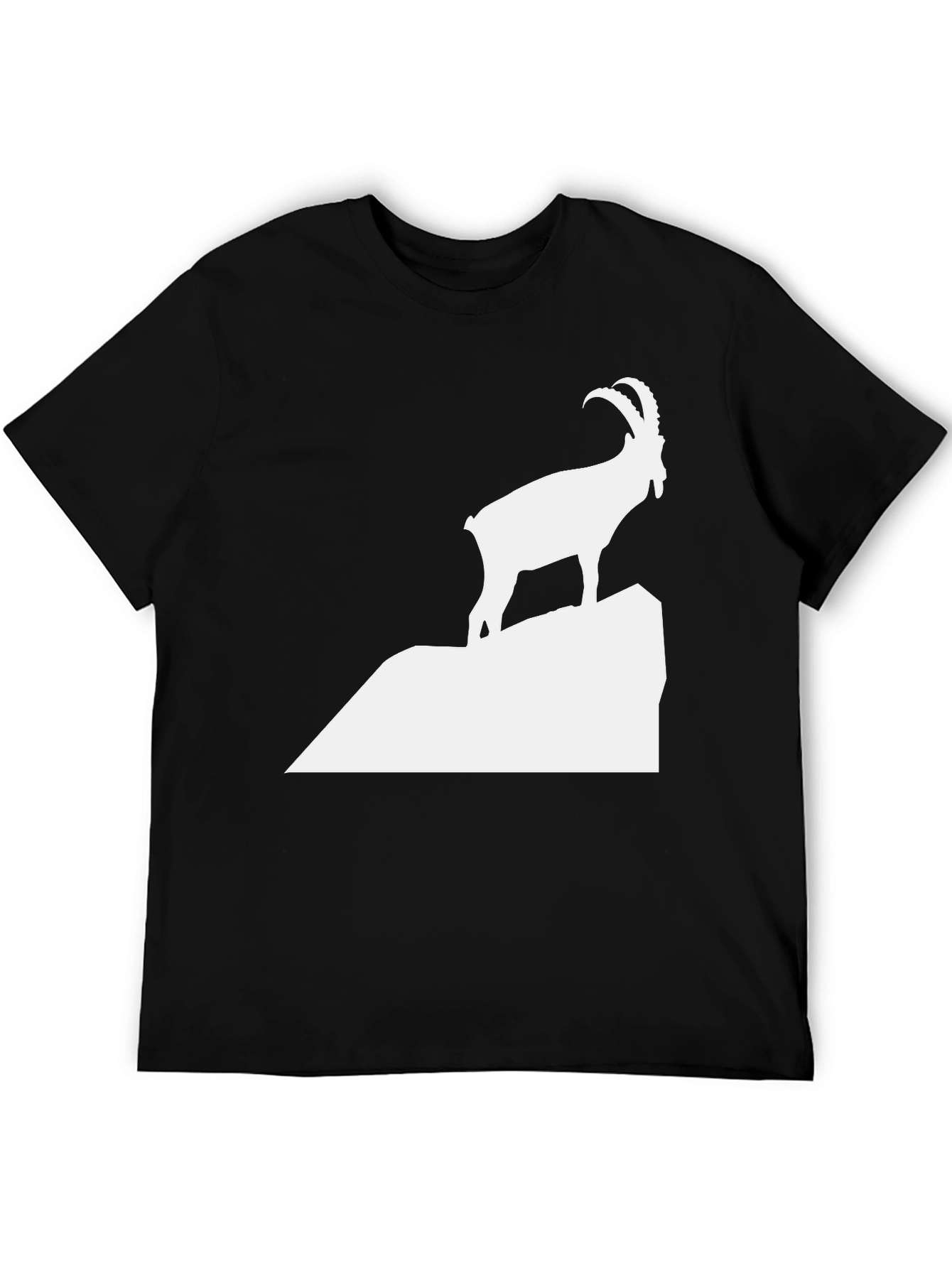 Ibex Mountain Graphic Tee - Cool Animal Silhouette T-Shirt