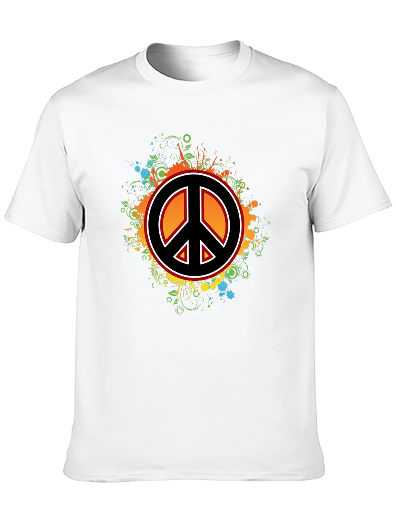 Peace Sign Graphic Tee - Mens Black T-Shirt
