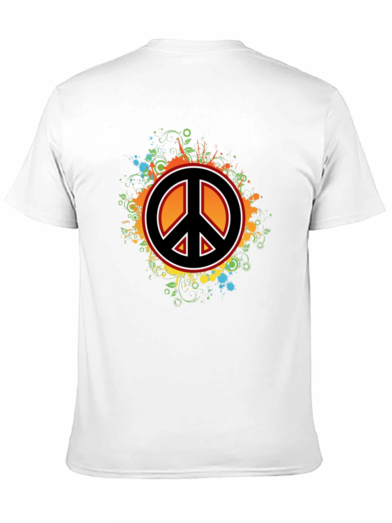 Peace Sign Graphic Tee - Mens Black T-Shirt
