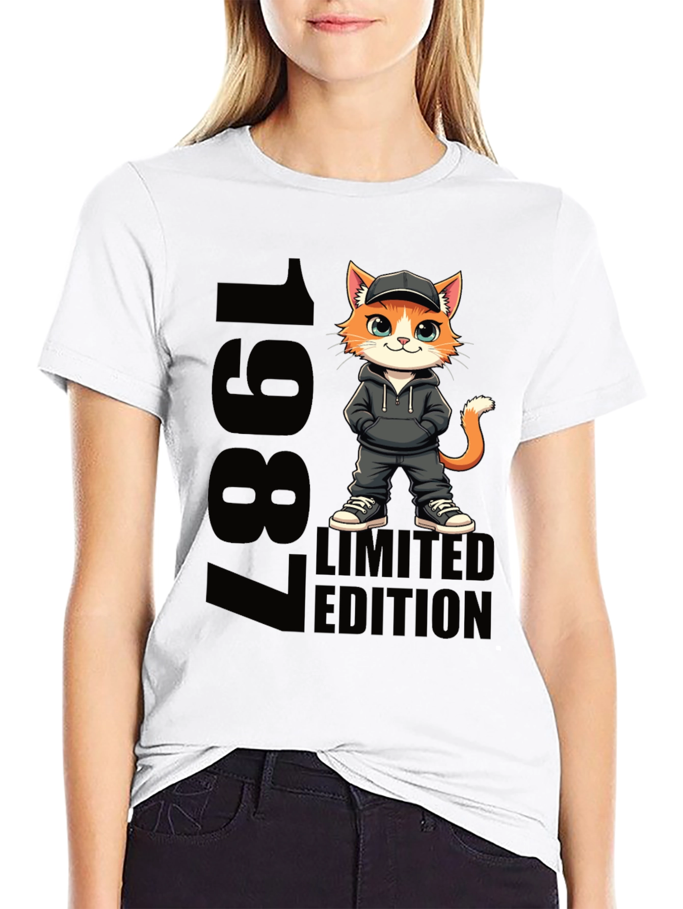 1987 Limited Edition Cat Graphic Tee
