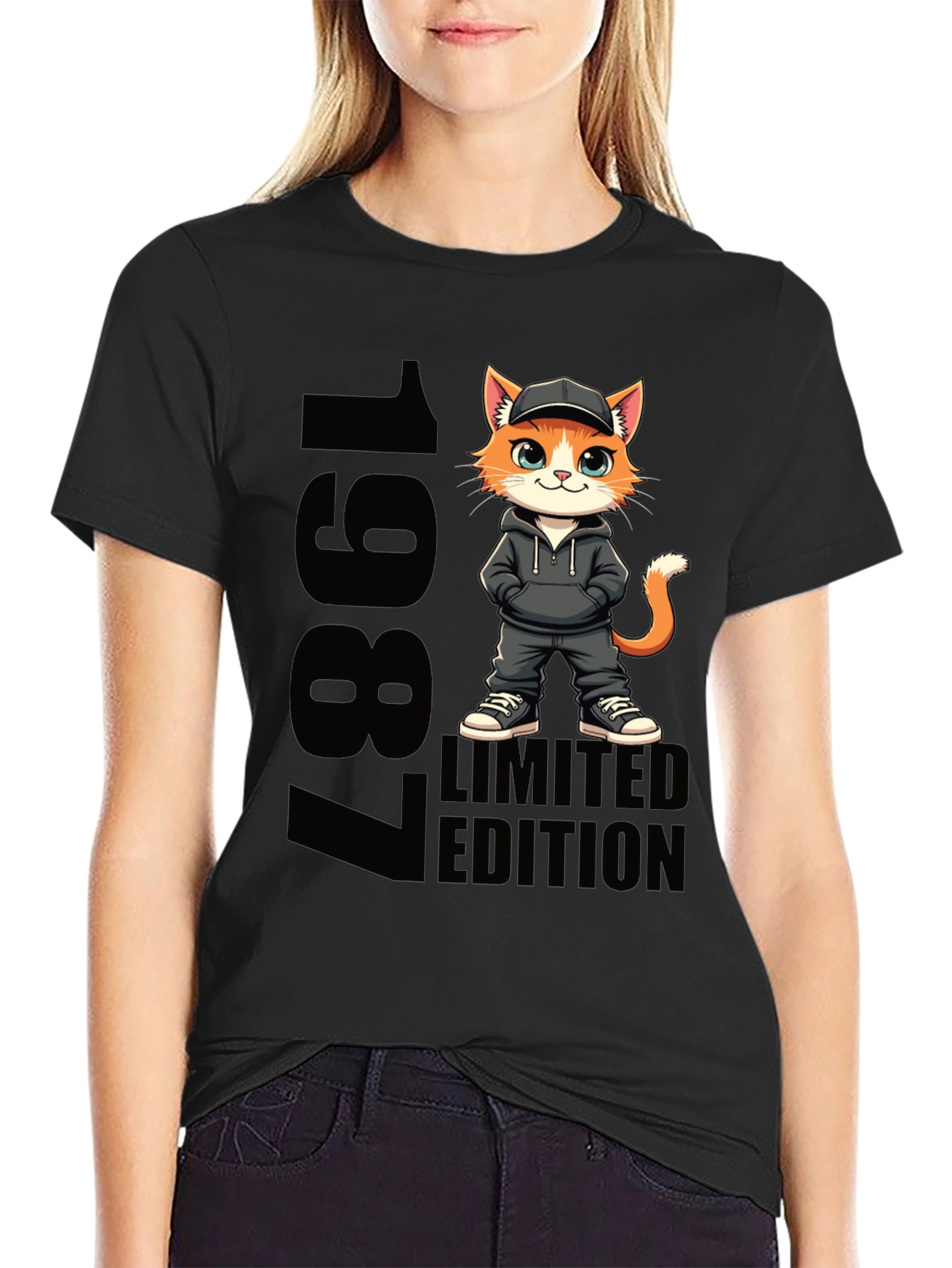 1987 Limited Edition Cat Graphic Tee