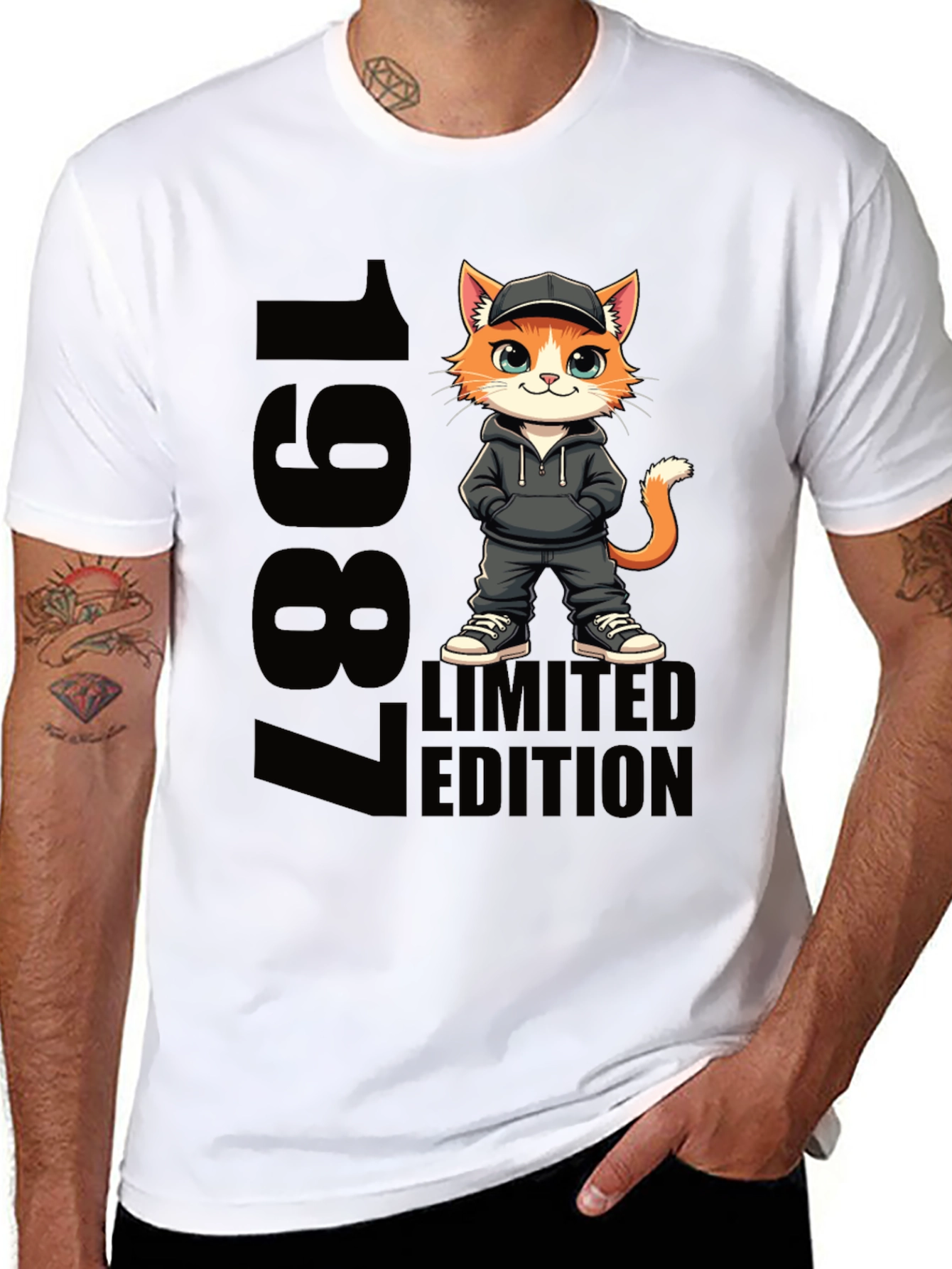 1987 Limited Edition Cat Graphic Tee