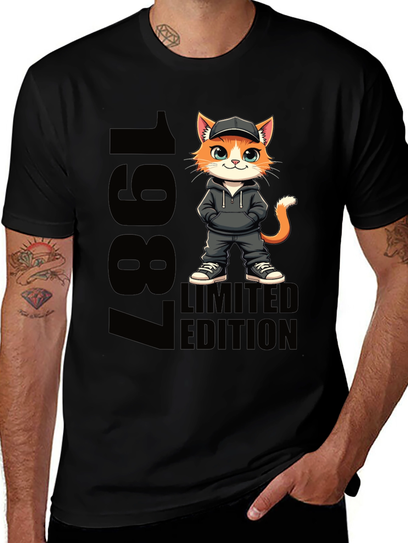 1987 Limited Edition Cat Graphic Tee