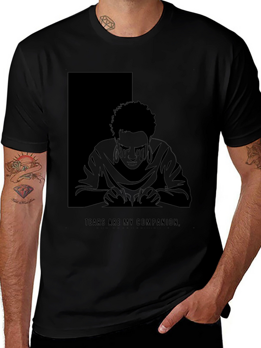 Tears Are My Companion Graphic T-Shirt - Dark Aesthetic