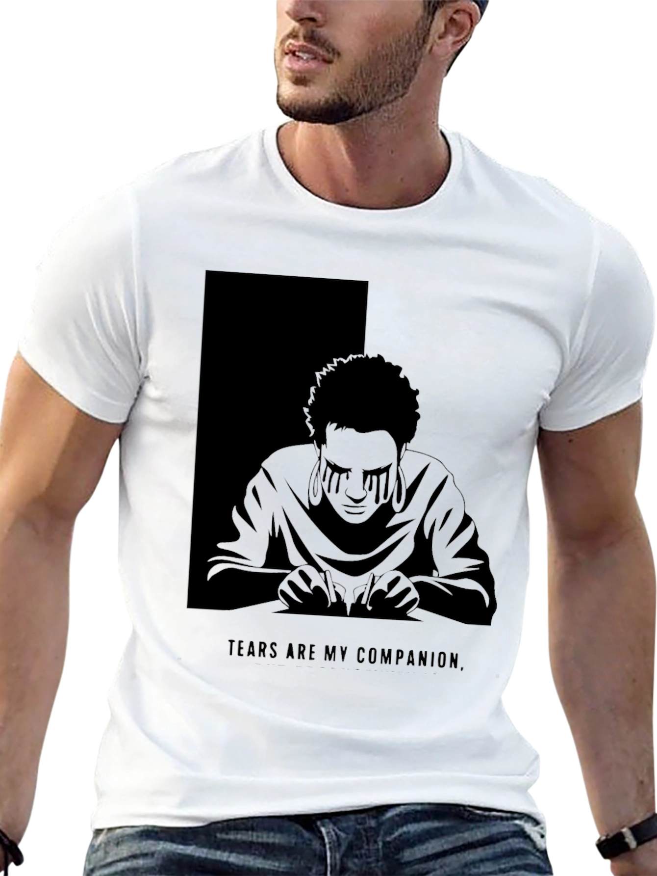 Tears Are My Companion Graphic T-Shirt - Dark Aesthetic