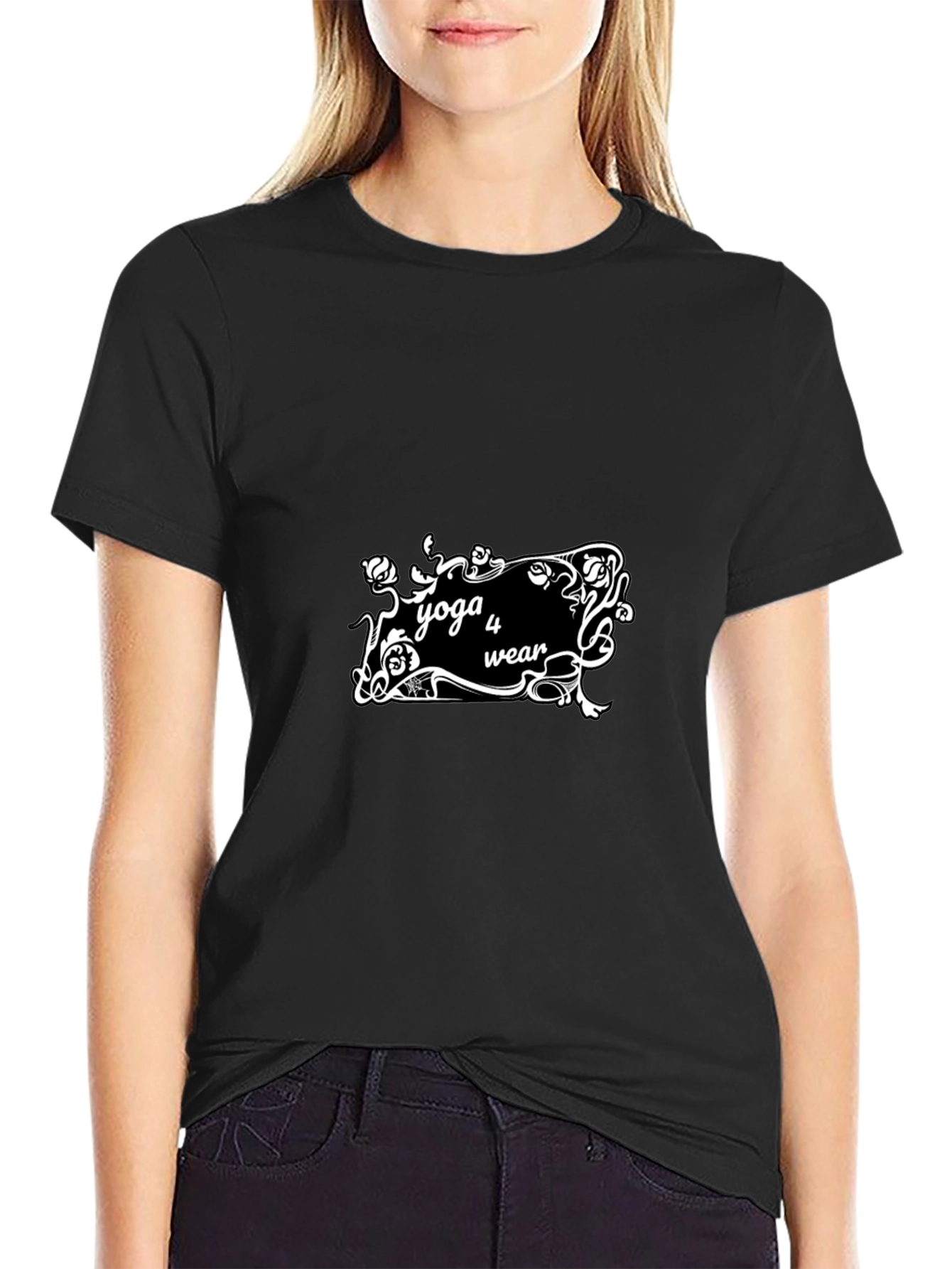 Yoga 4 Wear Black Graphic Tee