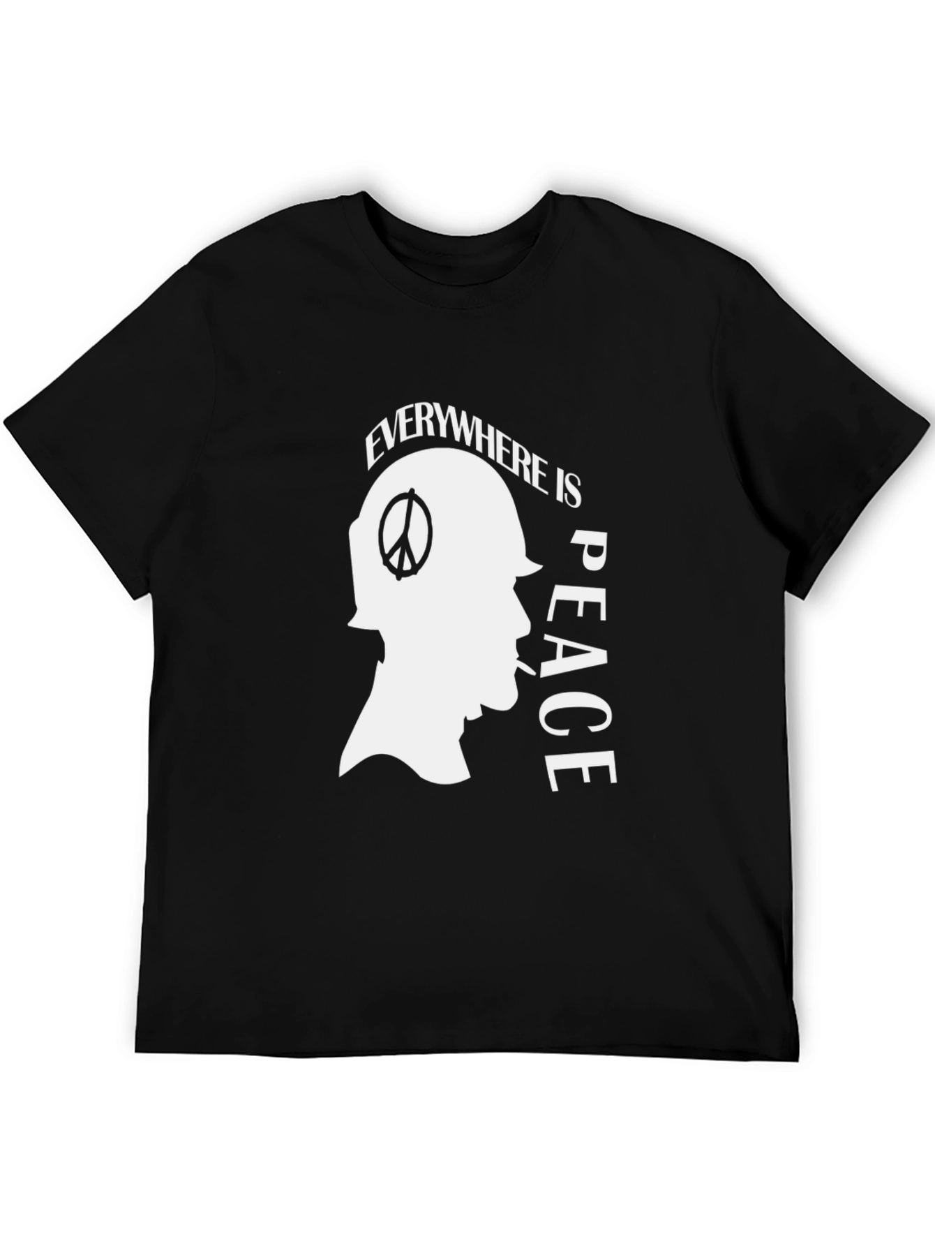 Peace Everywhere Black Graphic Tee