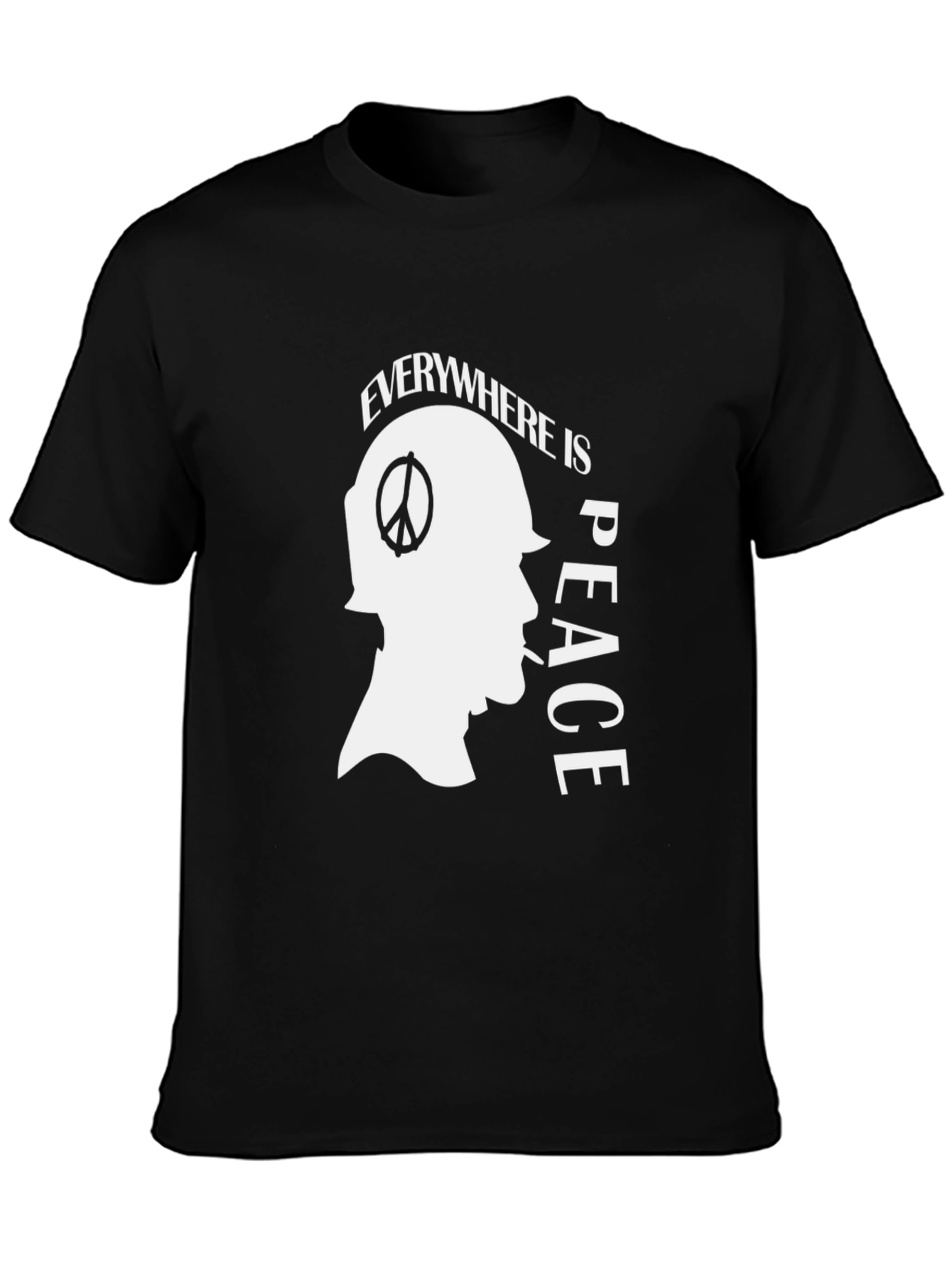 Peace Everywhere Black Graphic Tee