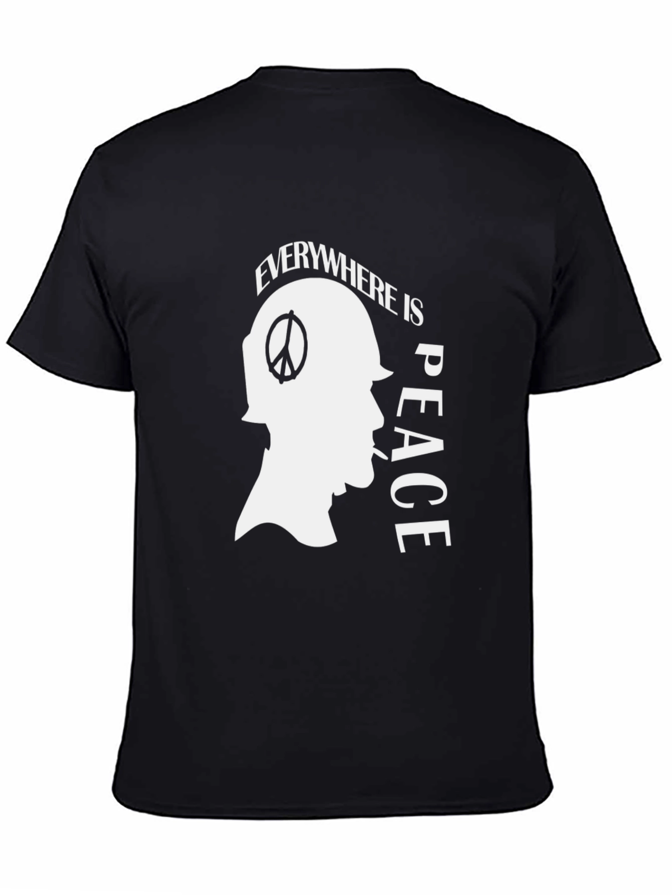 Peace Everywhere Black Graphic Tee