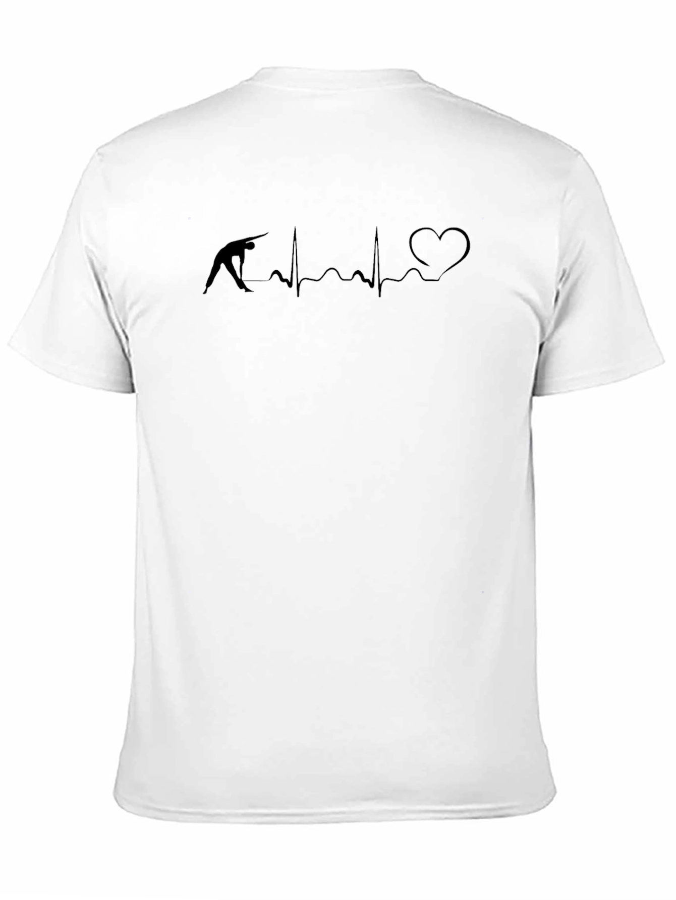 Gymnast Heartbeat T-Shirt - Black Cotton Tee