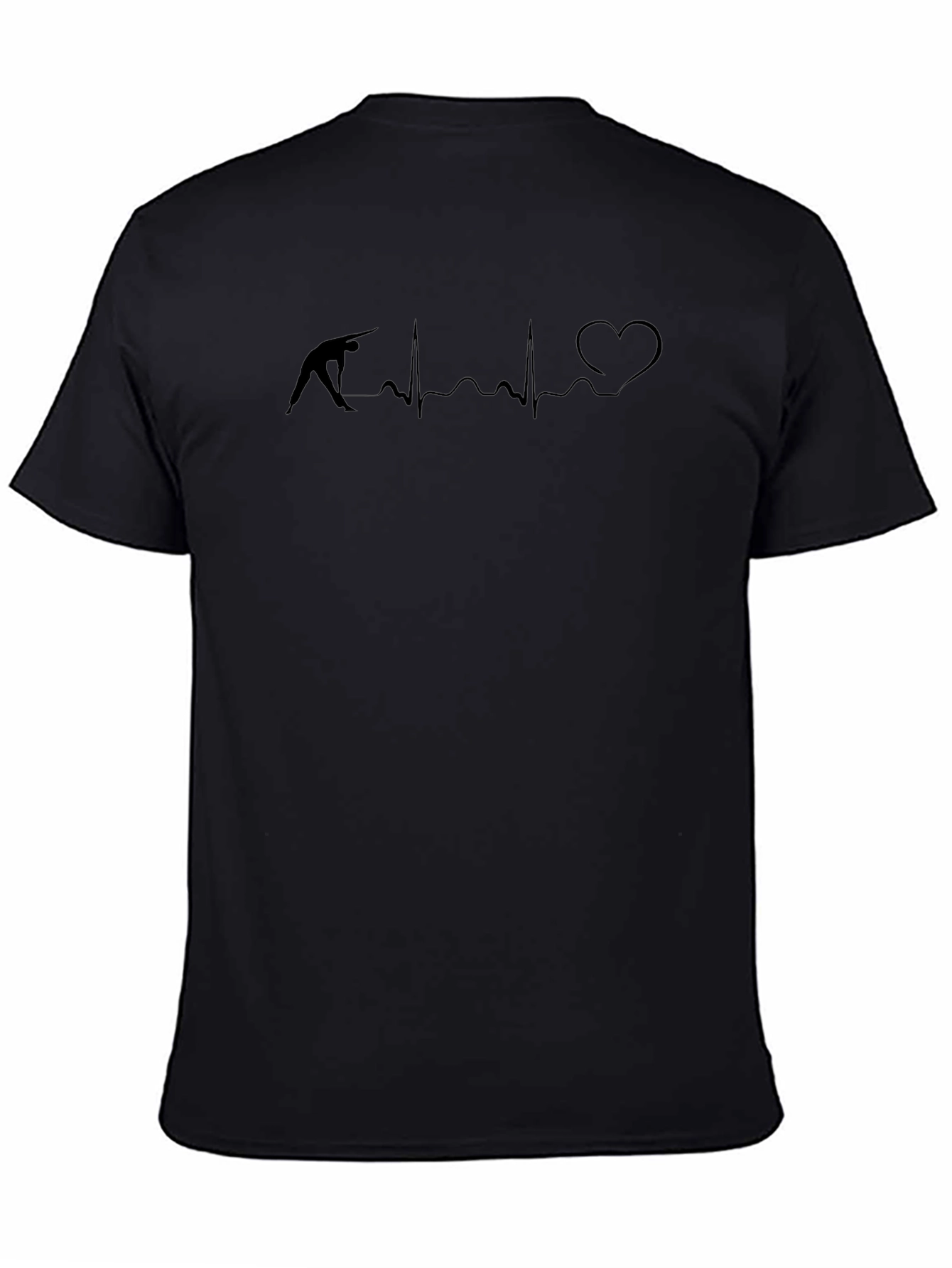 Gymnast Heartbeat T-Shirt - Black Cotton Tee