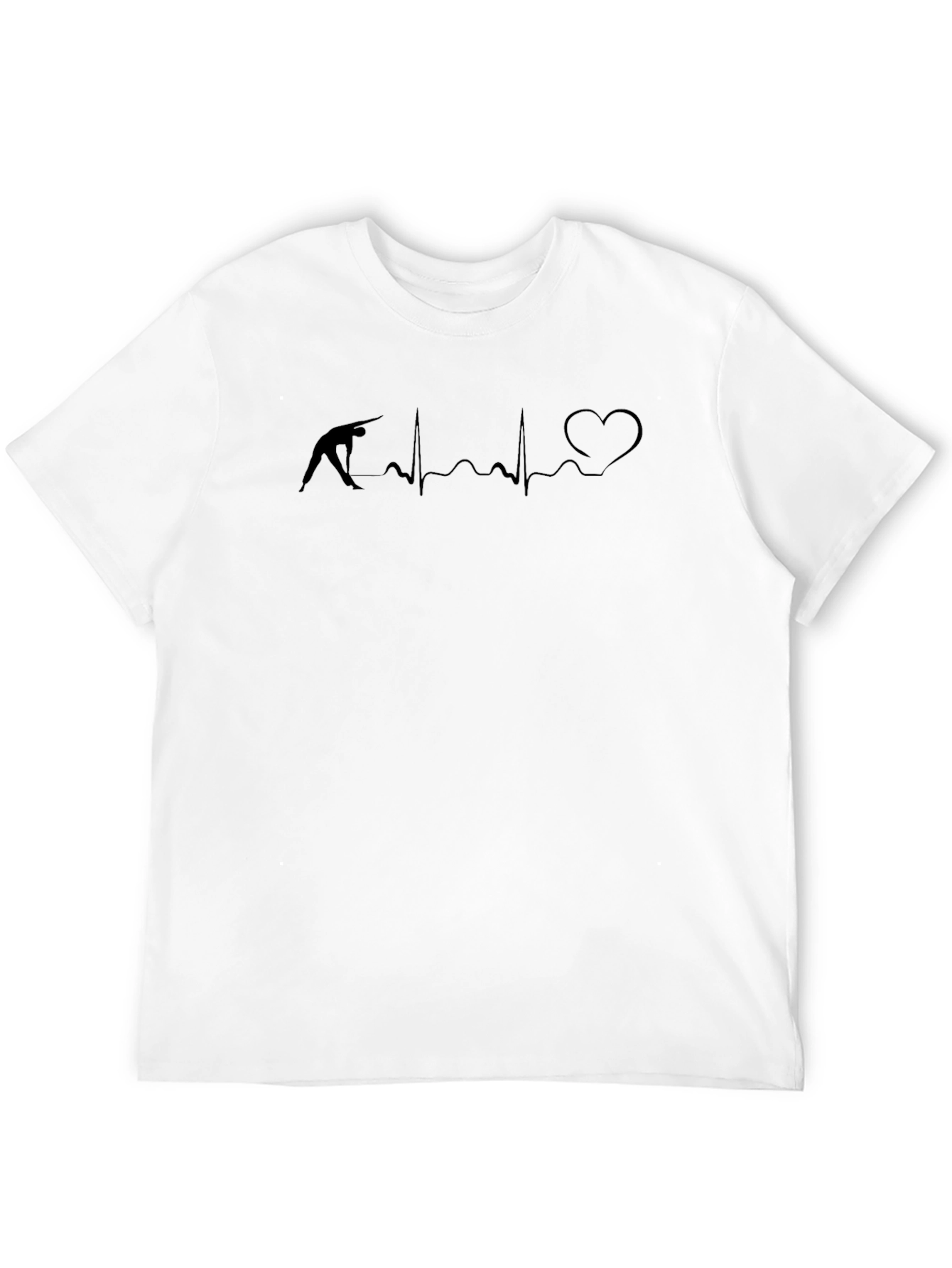 Gymnast Heartbeat T-Shirt - Black Cotton Tee