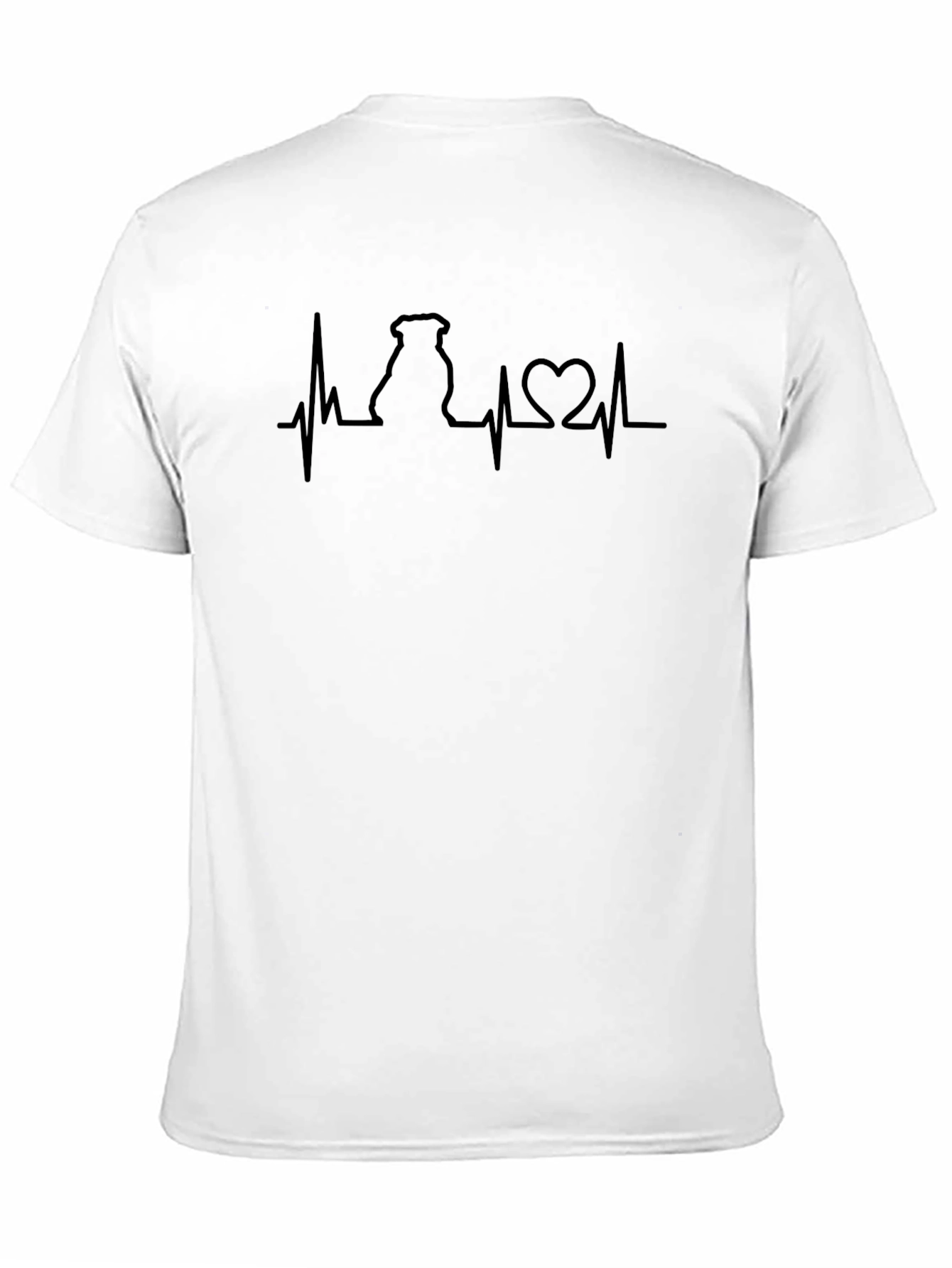 Dog Lover ECG Heartbeat T-Shirt