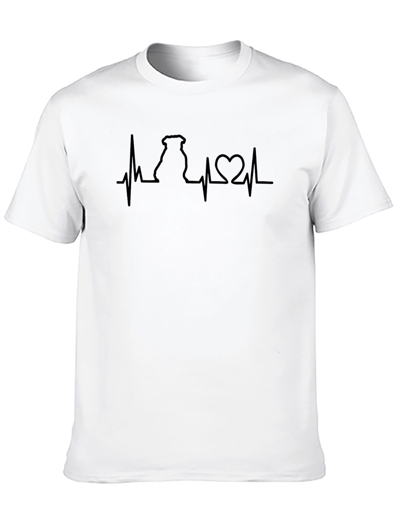 Dog Lover ECG Heartbeat T-Shirt