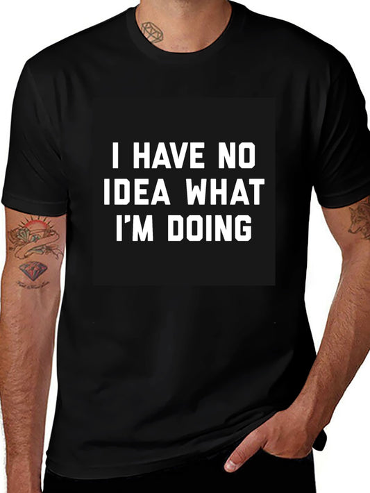 Funny No Idea Graphic Tee - Black