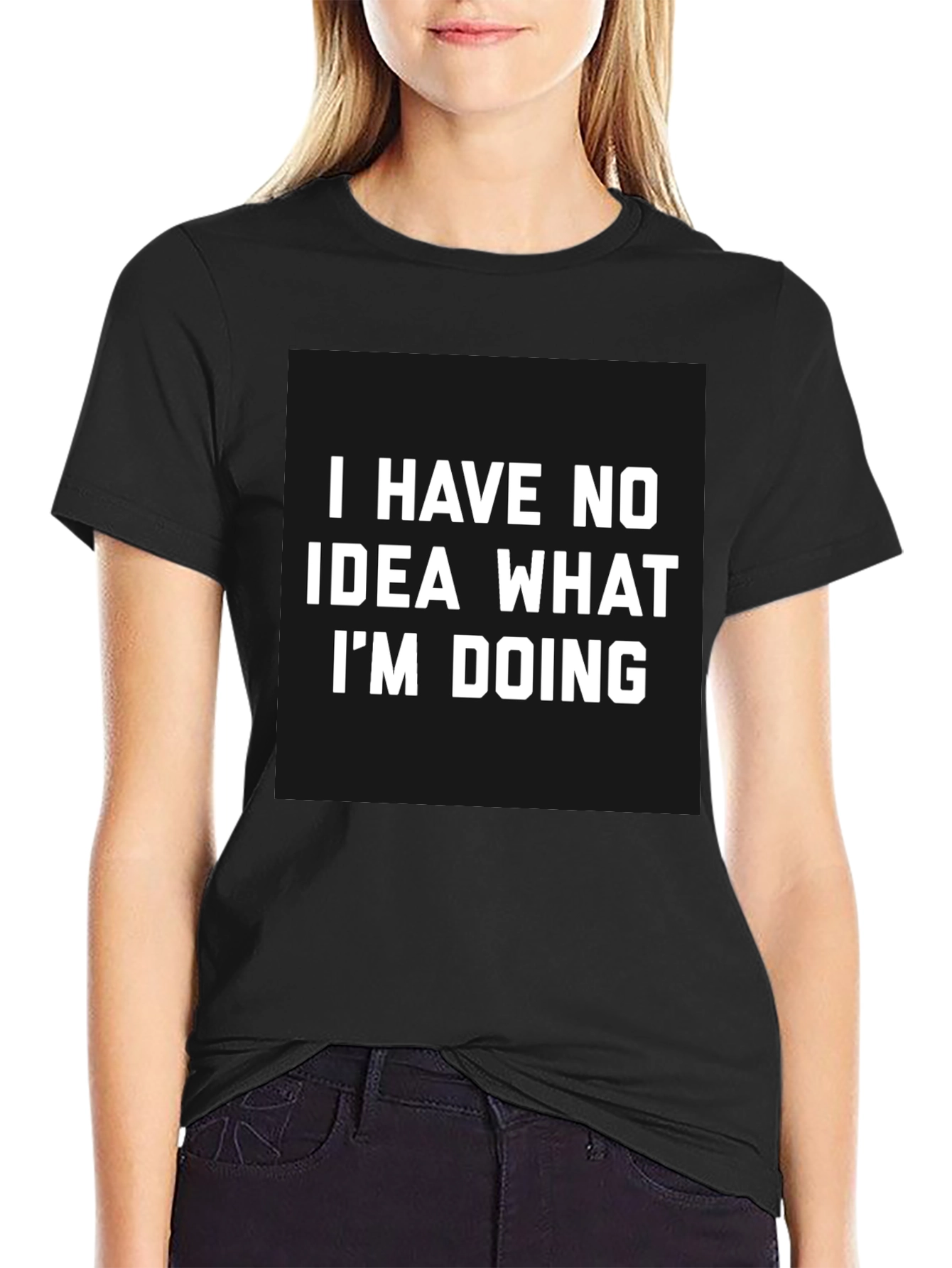 Funny No Idea Graphic Tee - Black