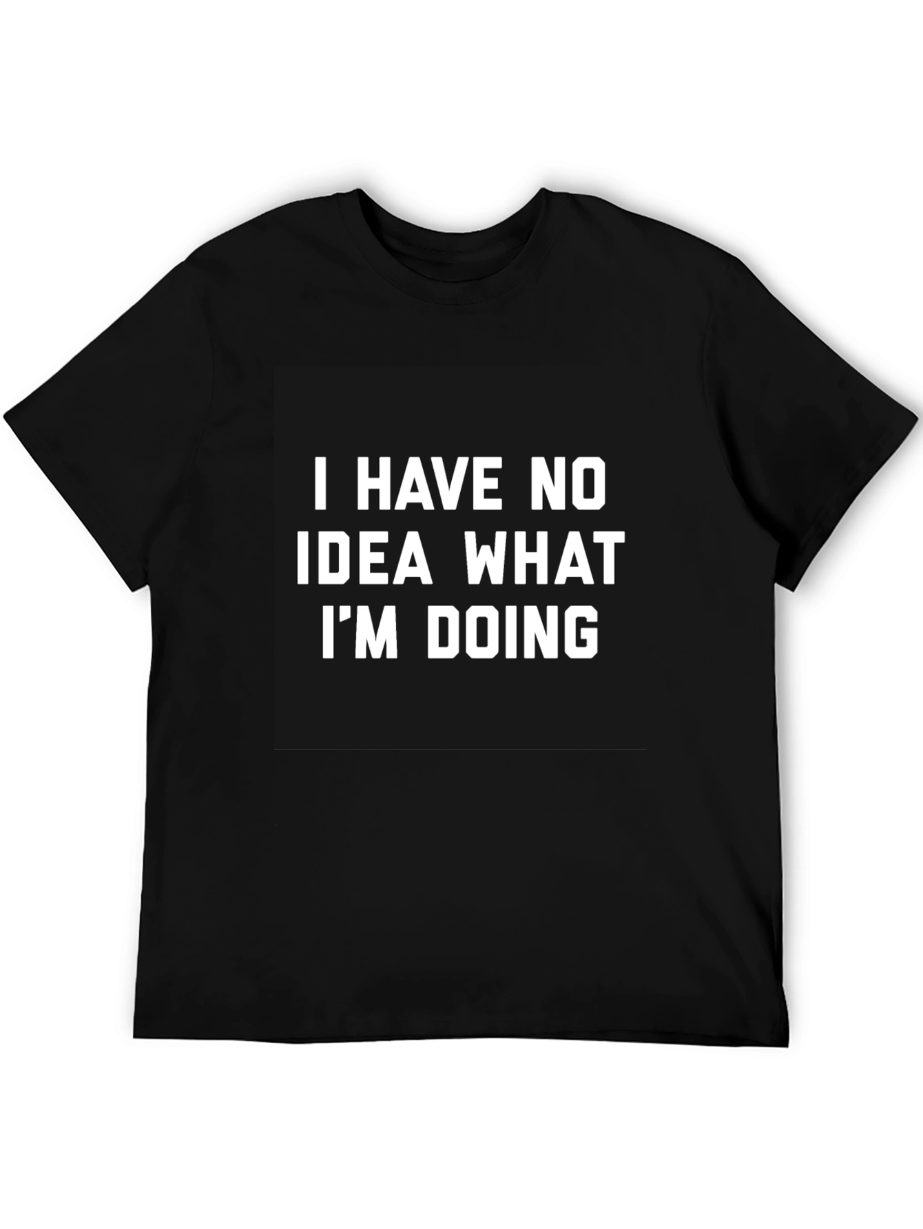 Funny No Idea Graphic Tee - Black