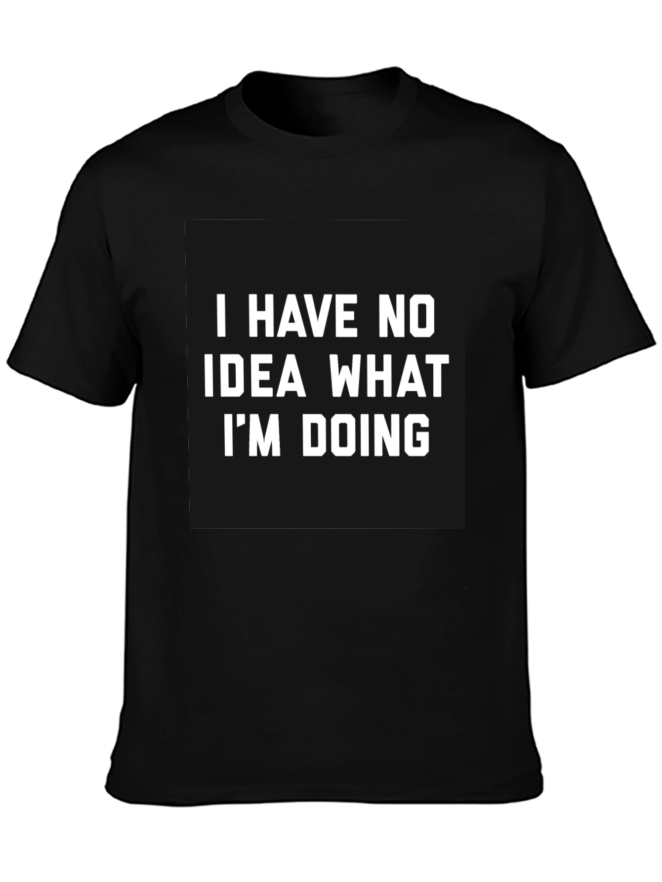 Funny No Idea Graphic Tee - Black
