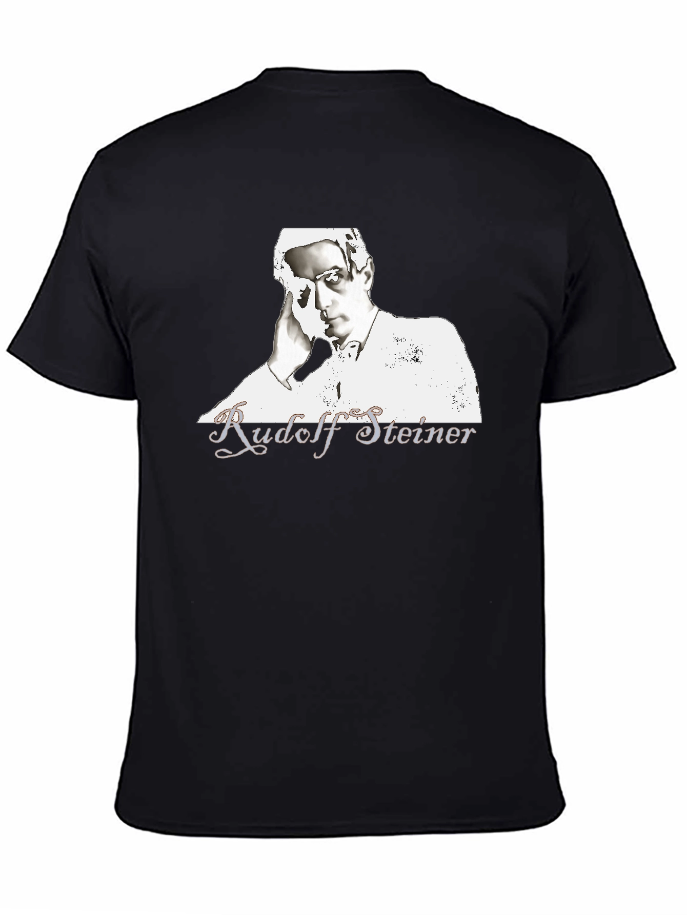 Rudolf Steiner Graphic Tee - Black Cotton T-Shirt
