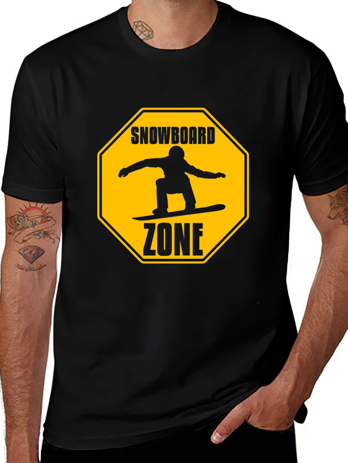 Snowboard Zone Graphic T-Shirt - Black