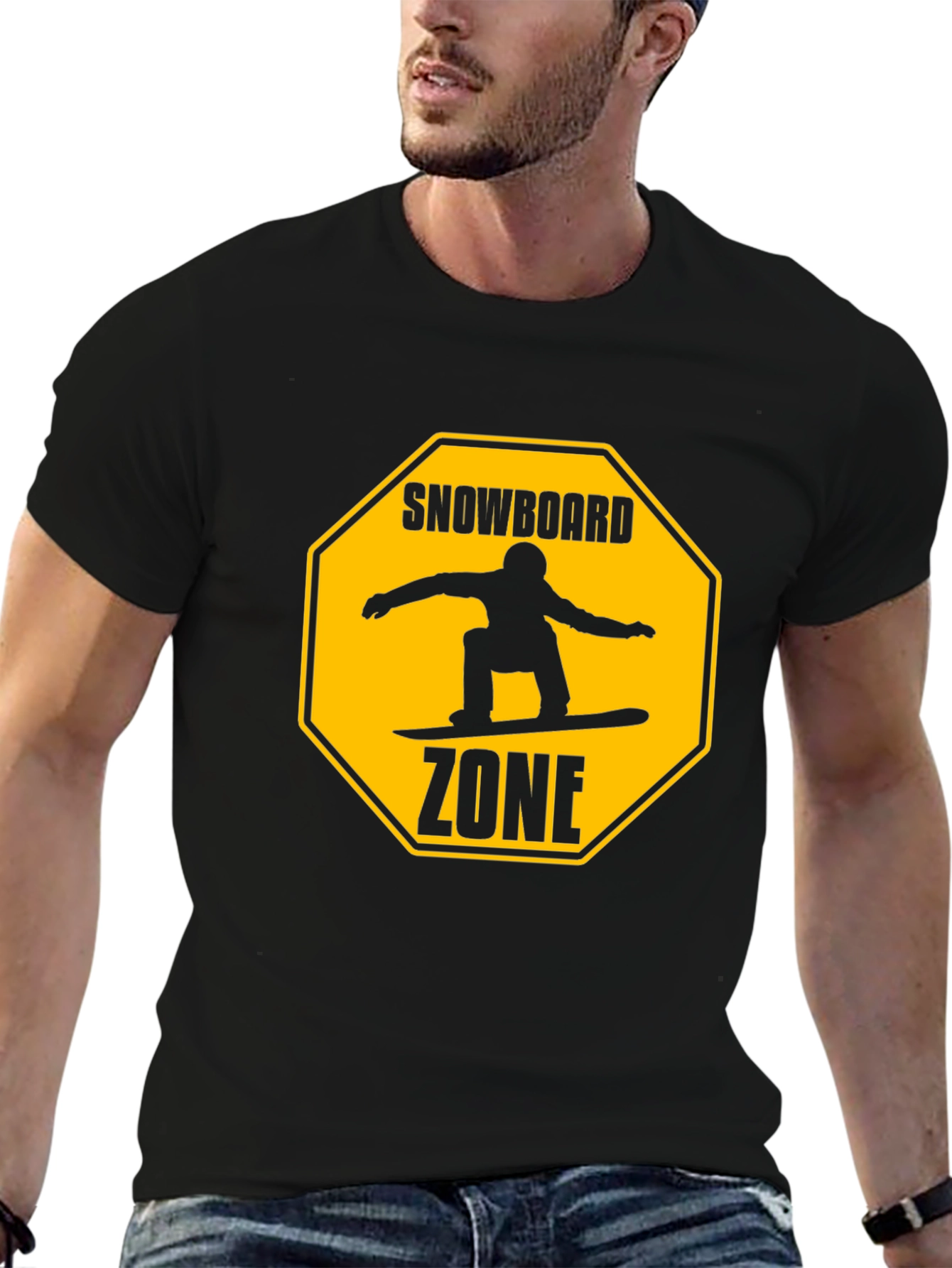 Snowboard Zone Graphic T-Shirt - Black