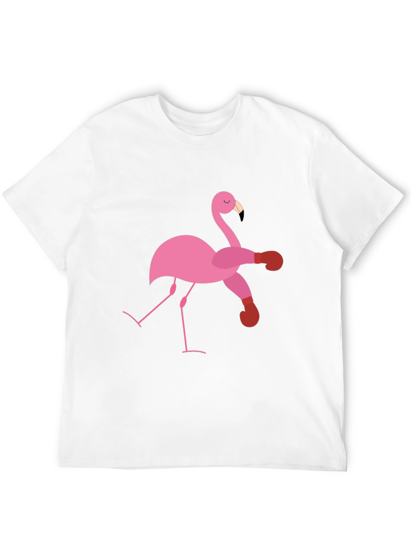 Flamingo Boxer Black T-Shirt
