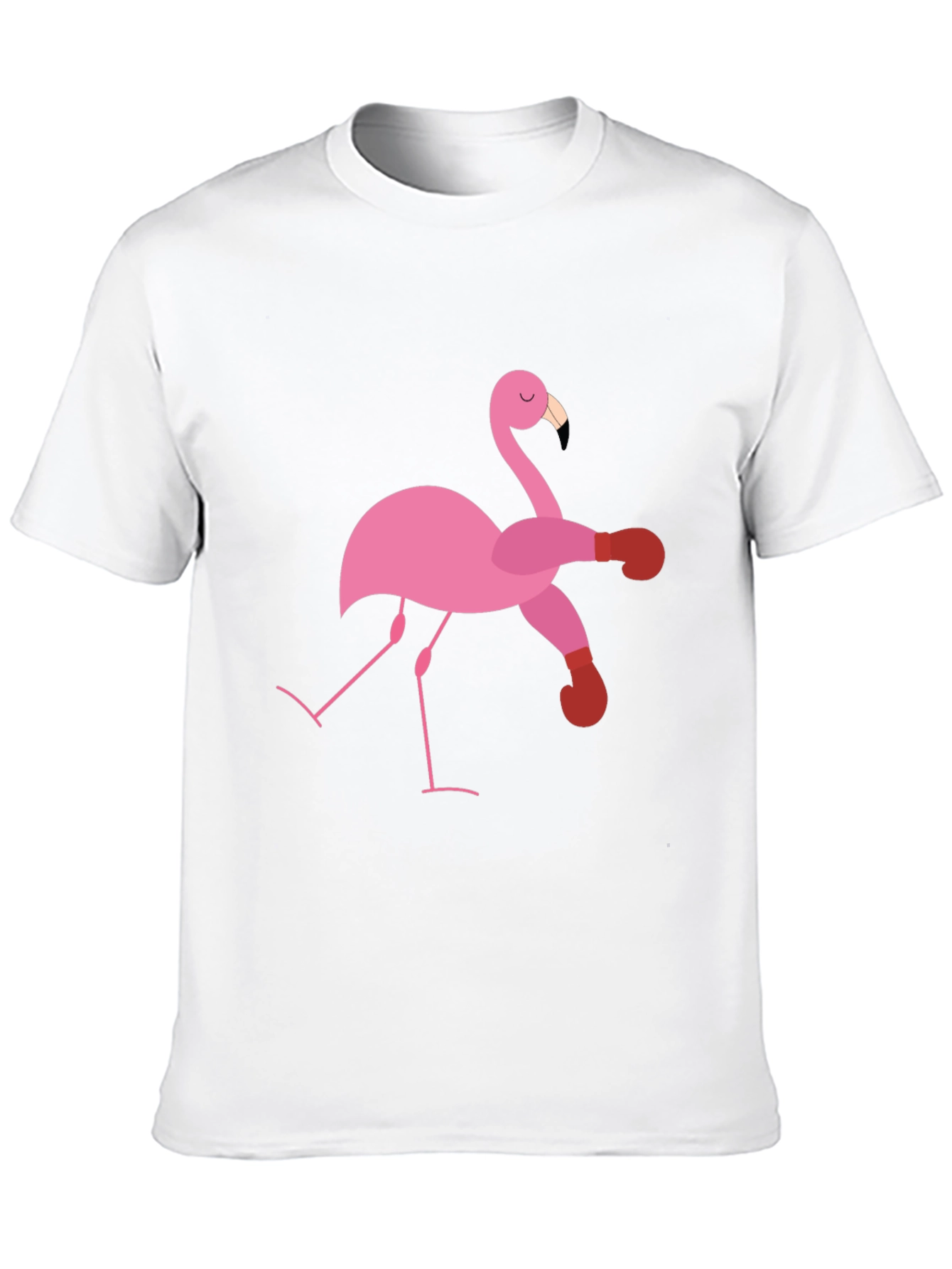 Flamingo Boxer Black T-Shirt