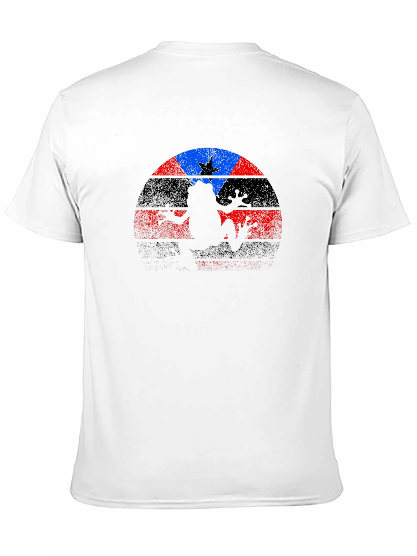 Coqui Frog Puerto Rico Flag Graphic T-Shirt