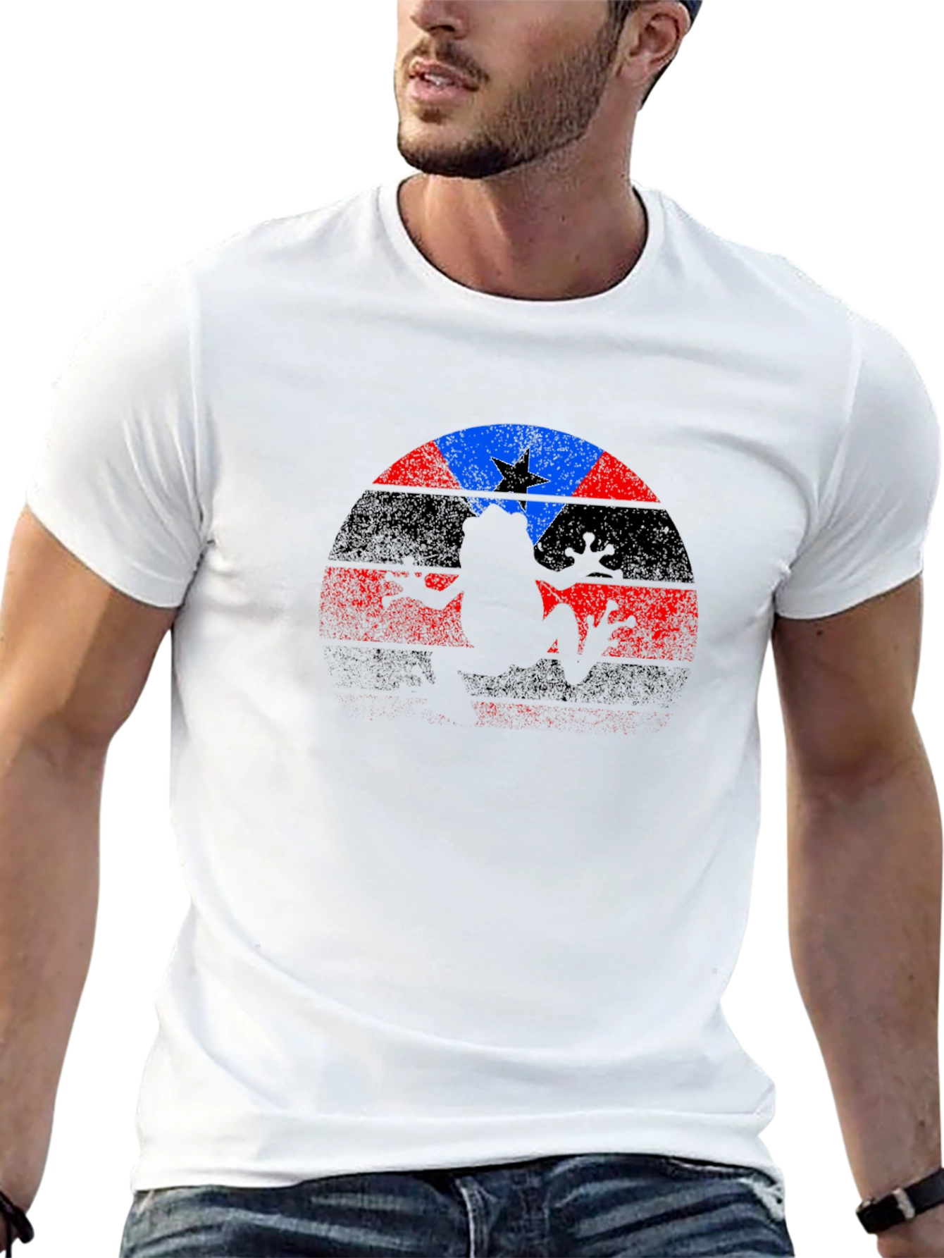 Coqui Frog Puerto Rico Flag Graphic T-Shirt