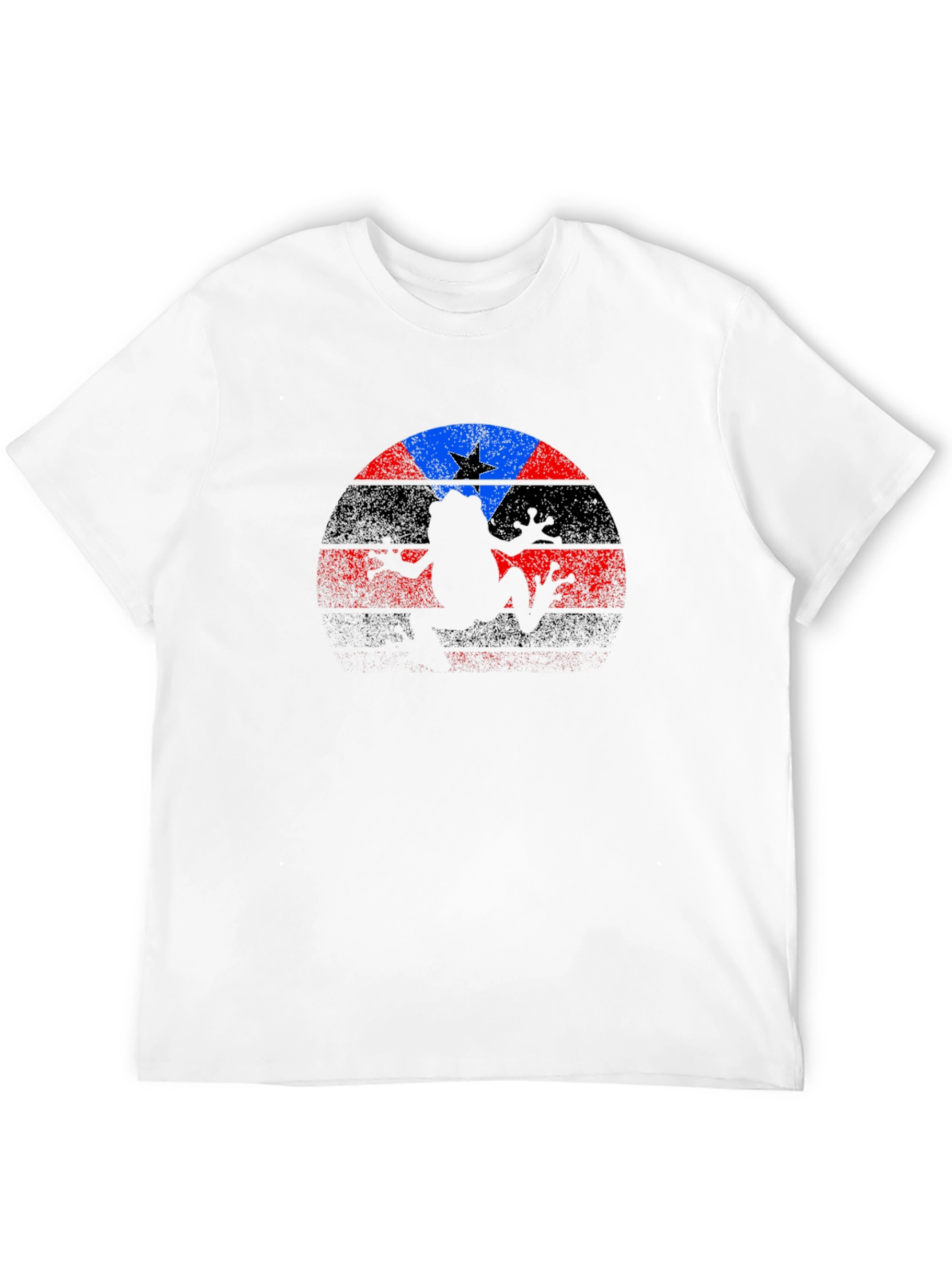 Coqui Frog Puerto Rico Flag Graphic T-Shirt