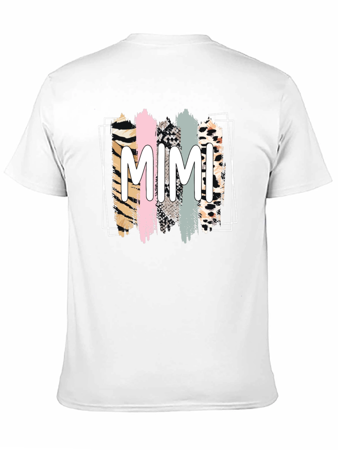 MIMI Graphic Tee - Animal Print Stripes