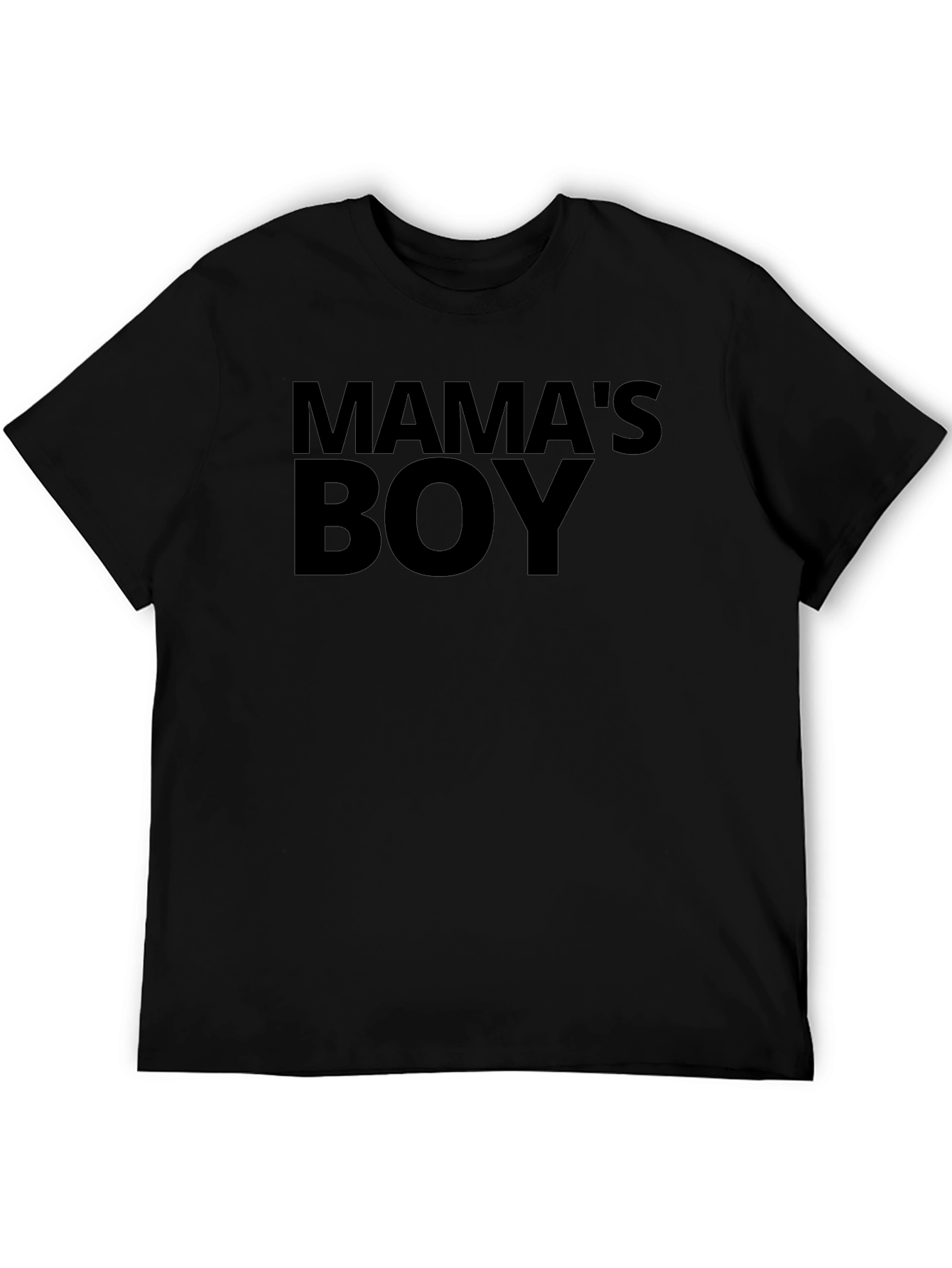 Mamas Boy Black T-Shirt - Novelty Graphic Tee