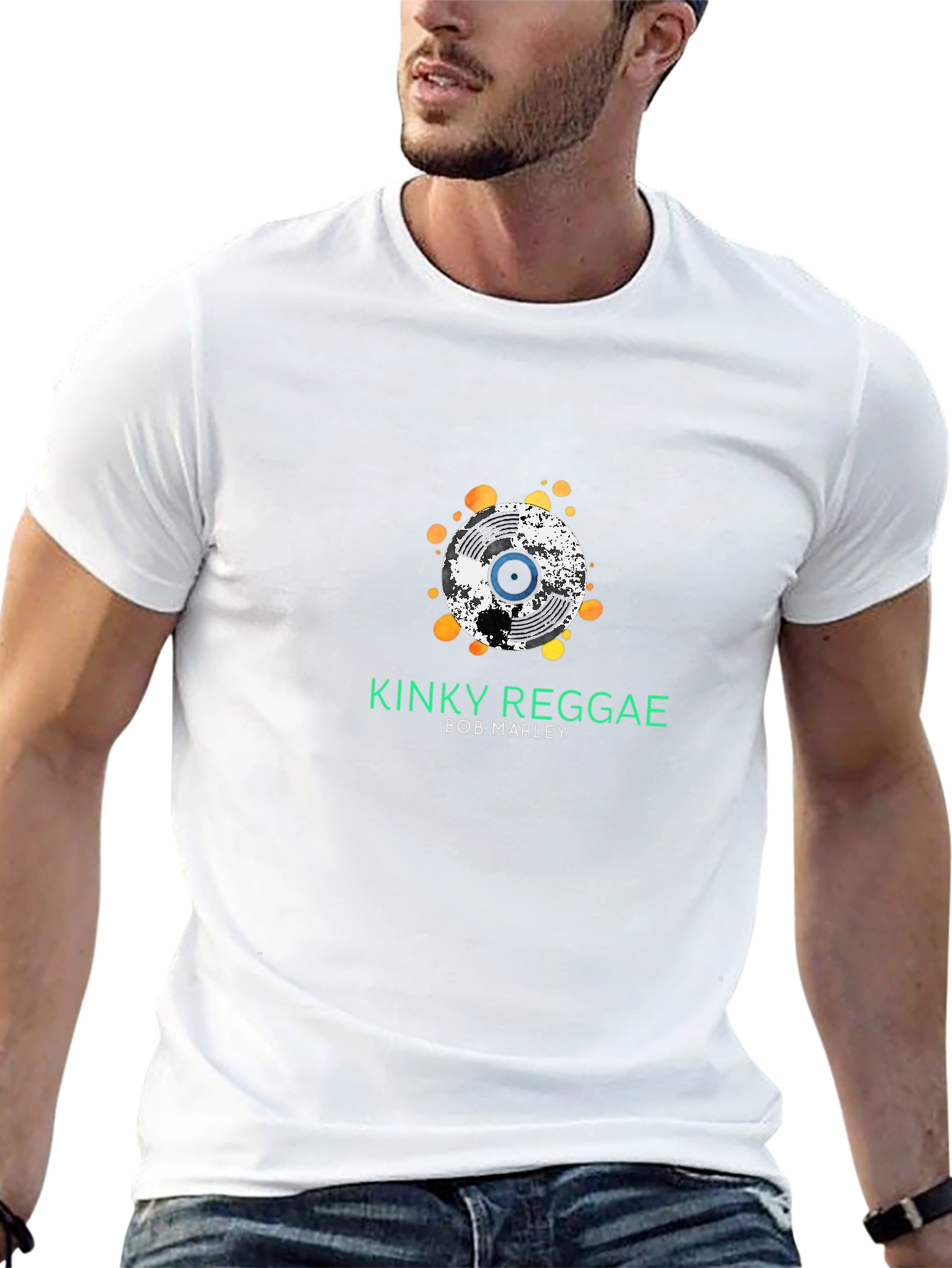 Kinky Reggae Bob Marley Black T-Shirt