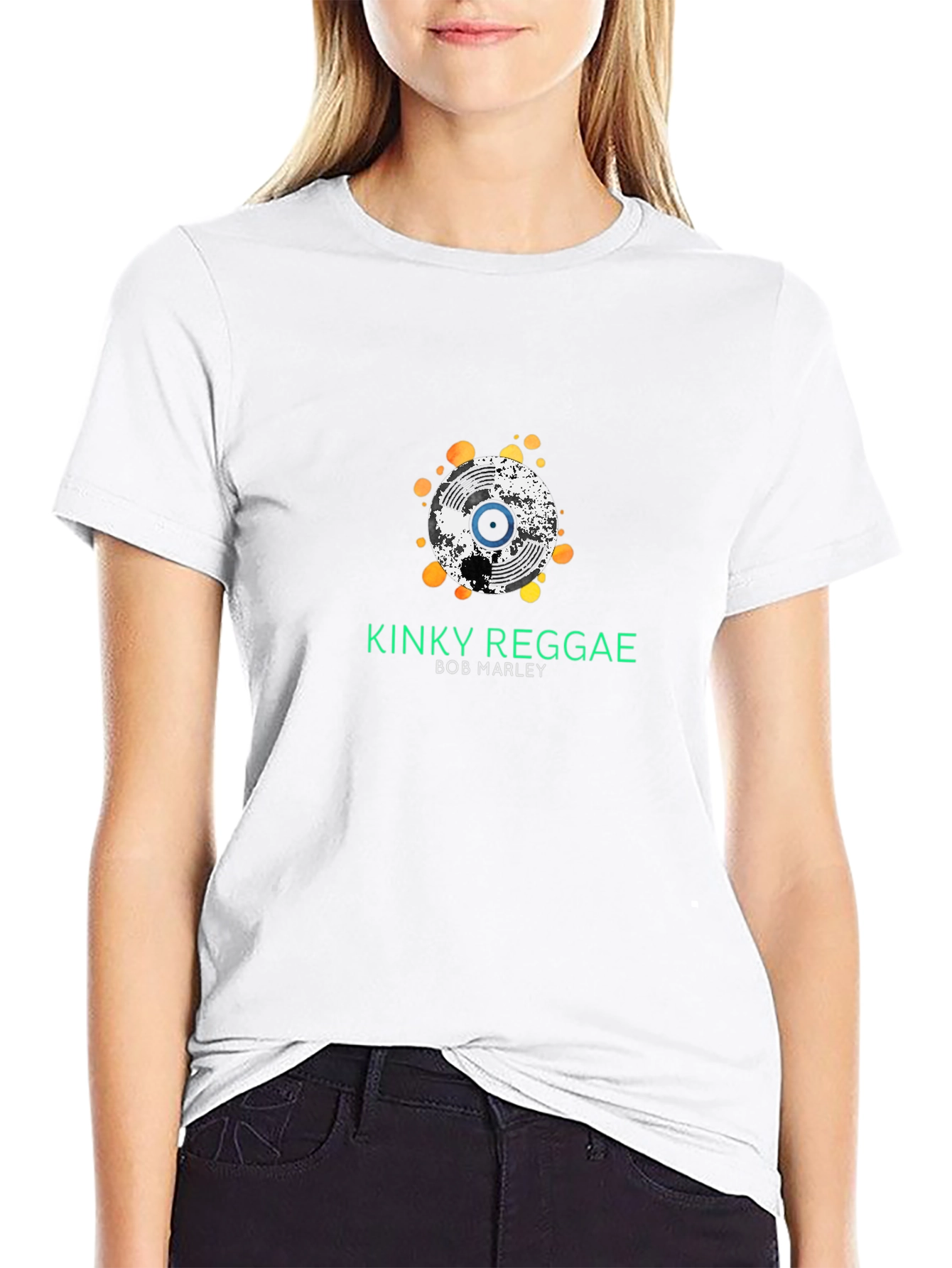 Kinky Reggae Bob Marley Black T-Shirt