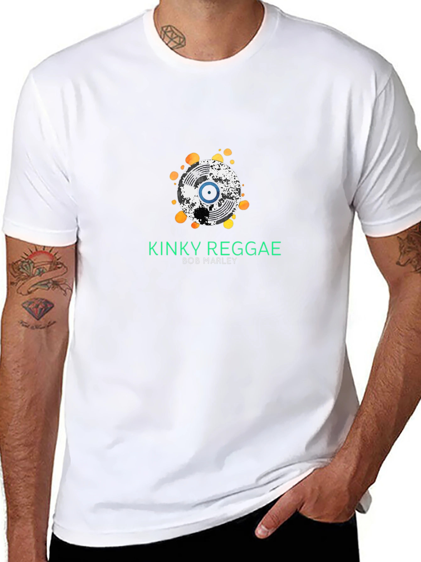 Kinky Reggae Bob Marley Black T-Shirt
