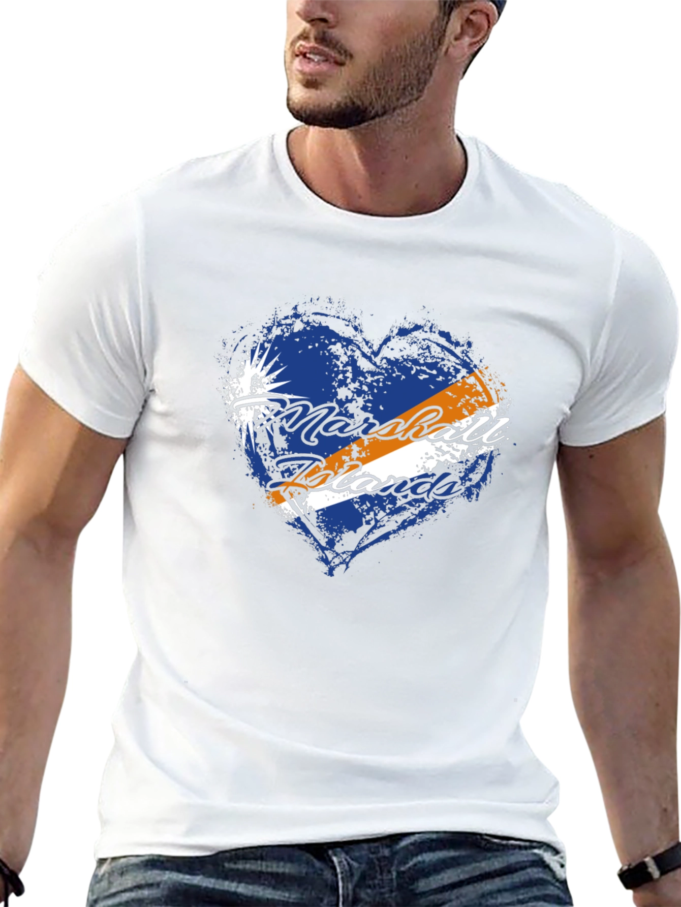 Marshall Islands Flag Heart T-Shirt