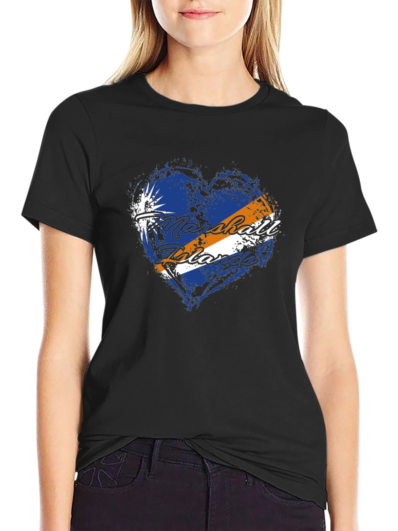 Marshall Islands Flag Heart T-Shirt