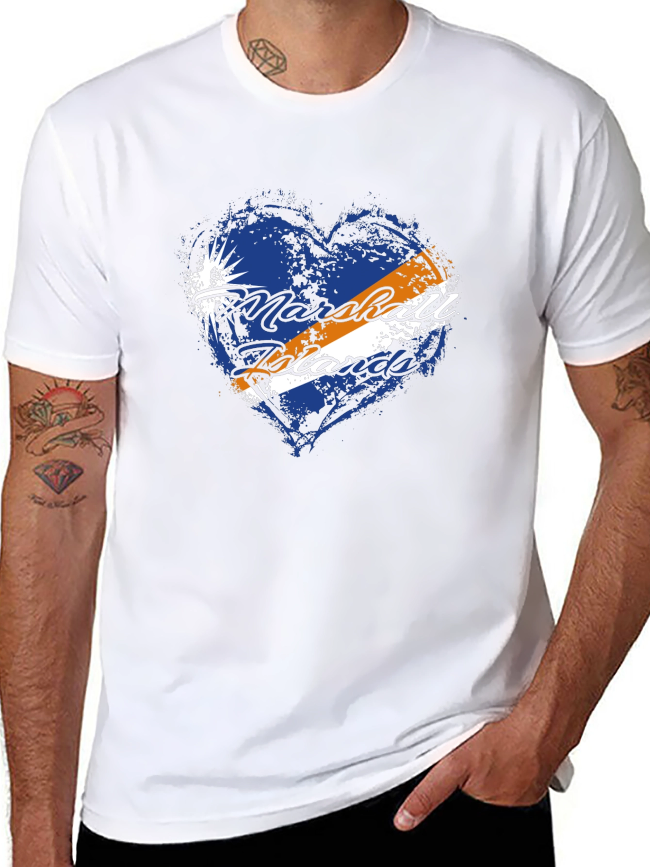 Marshall Islands Flag Heart T-Shirt