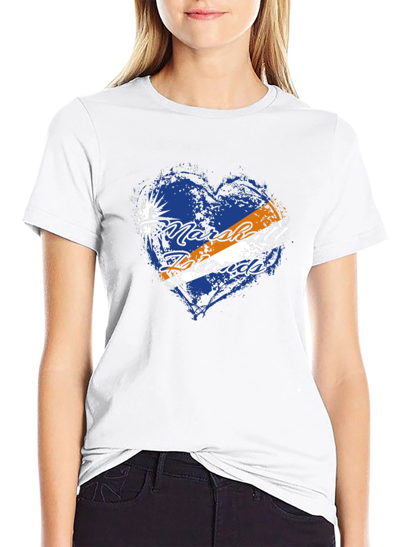 Marshall Islands Flag Heart T-Shirt
