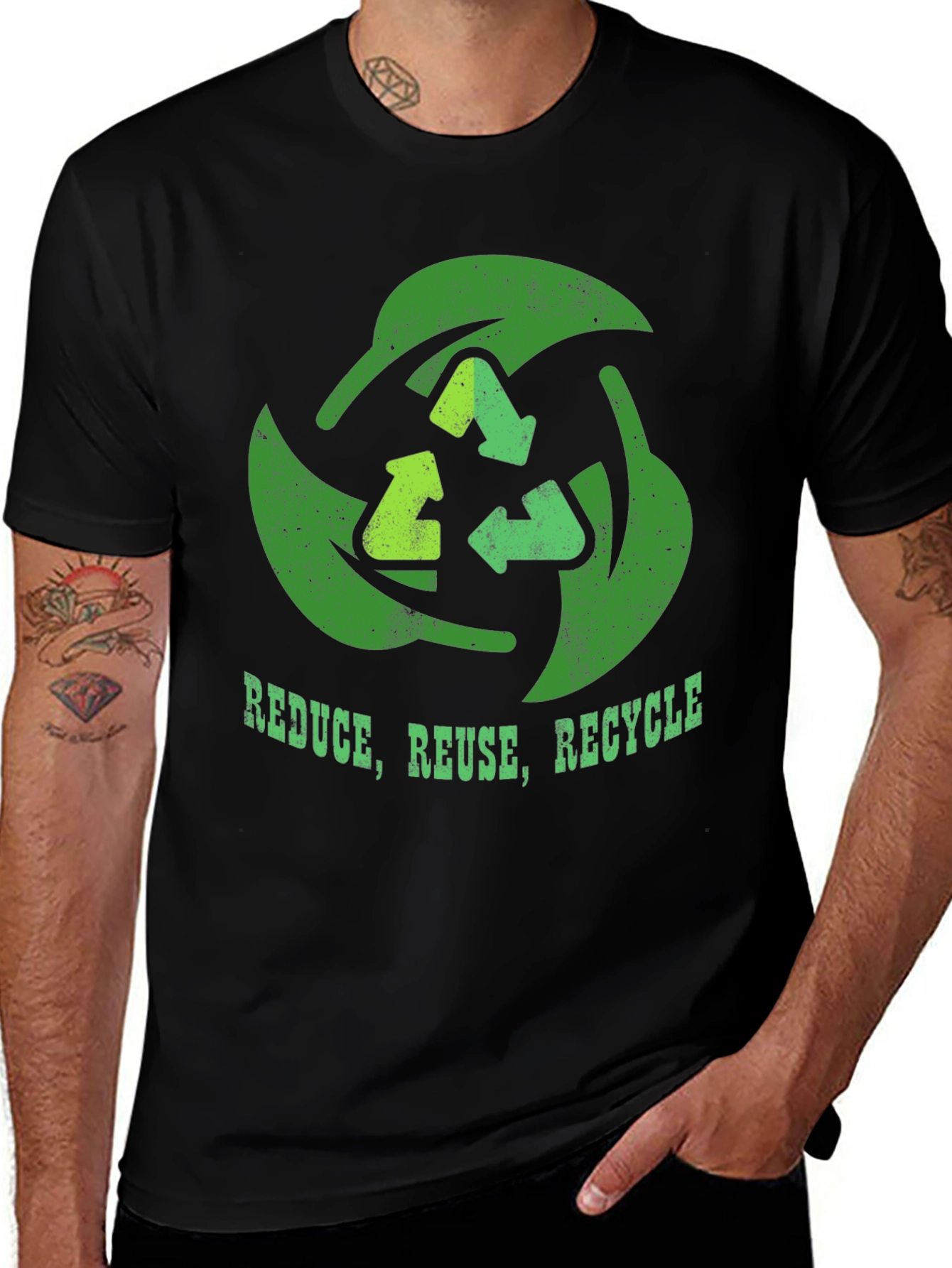 Reduce Reuse Recycle Graphic Tee - Eco-Friendly T-Shirt